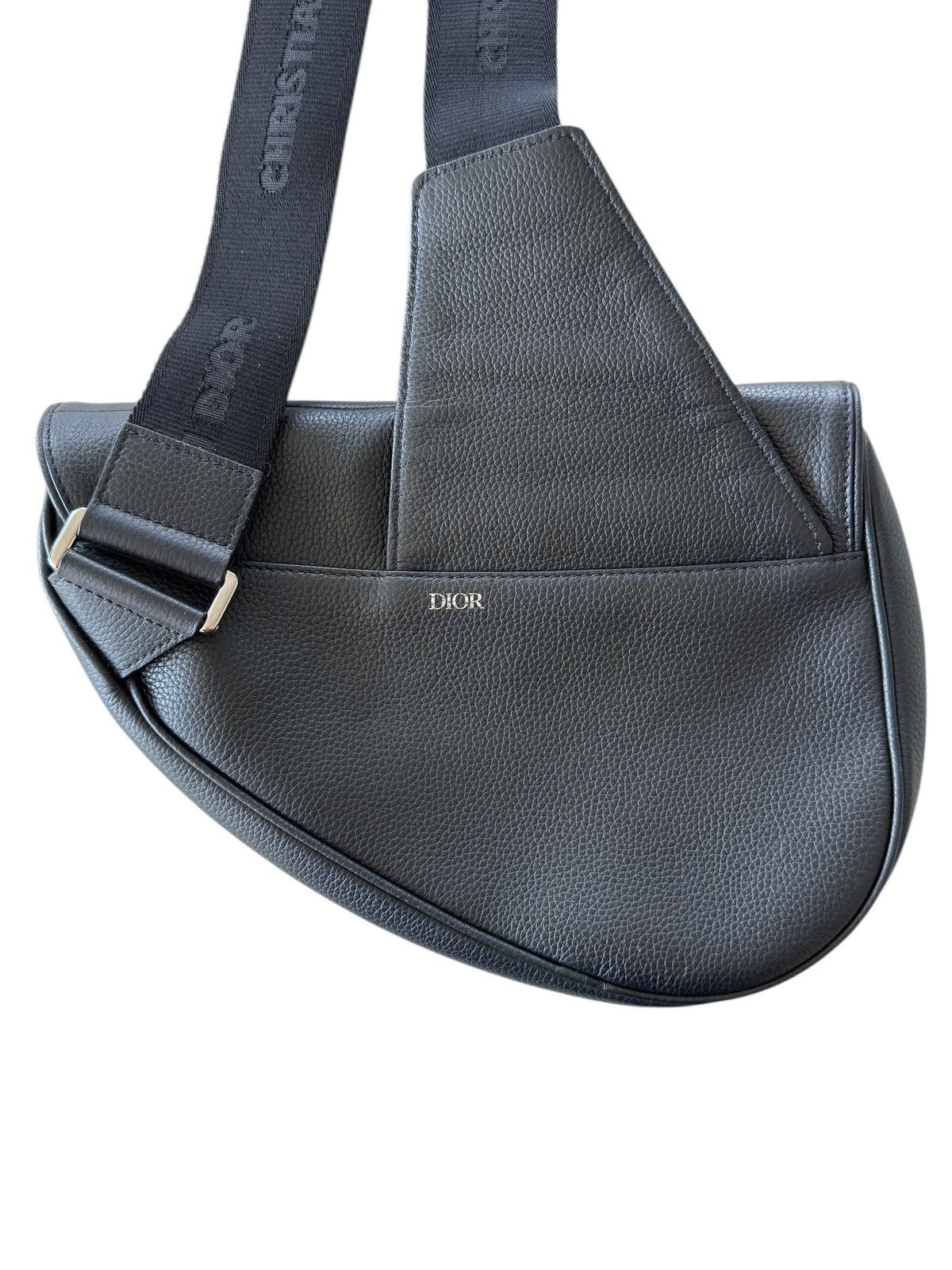 Alyx × Dior Dior Black Leather Men’s Saddle Bag Size ONE SIZE - 6 Thumbnail