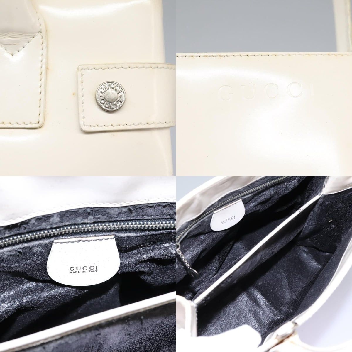 Gucci GUCCI Hand Bag Enamel White Size ONE SIZE - 11 Thumbnail