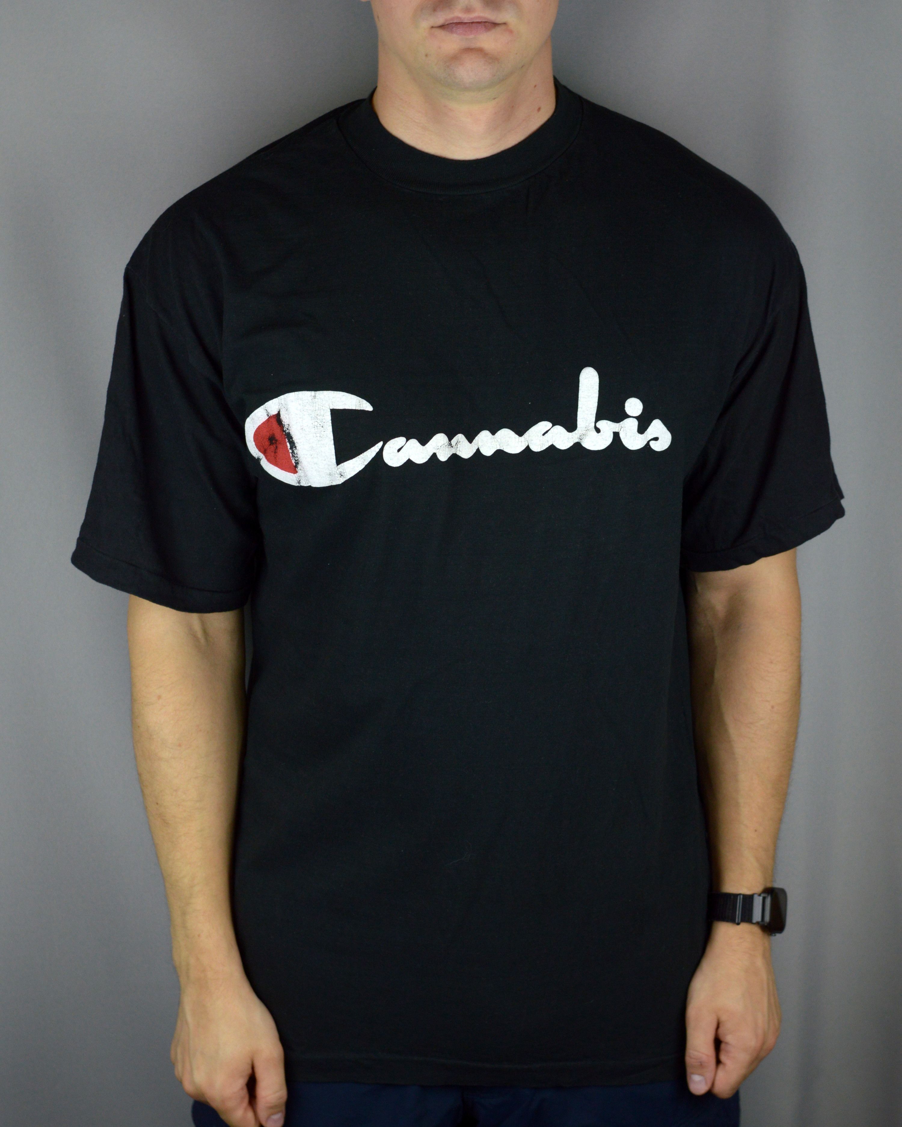 Vintage Vintage Cannabis 90s t shirt Size US XL / EU 56 / 4 - 1 Thumbnail