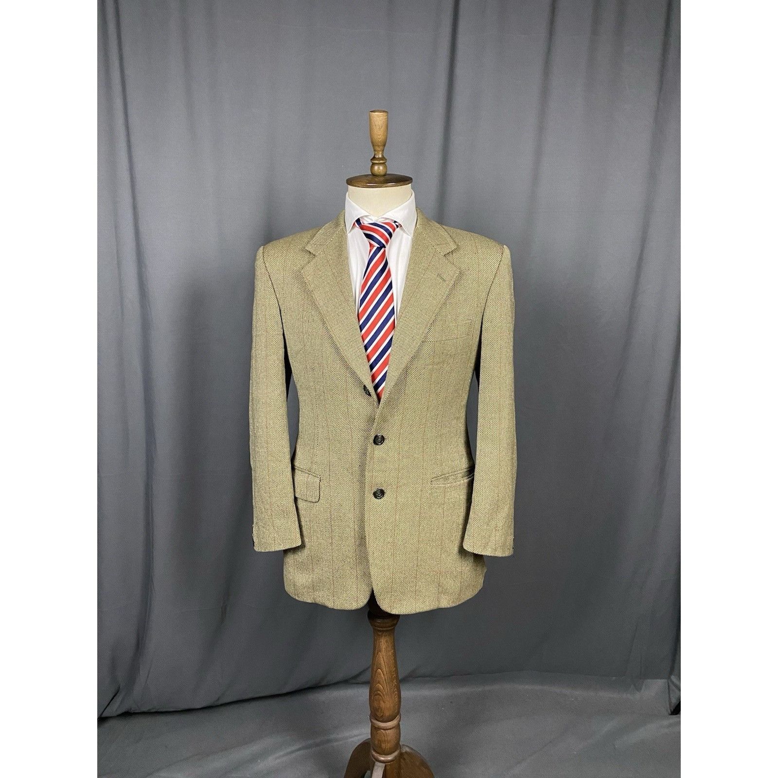 Burberry Burberry Vintage Men's Beige Wool Cashmere Blazer Jacket Siz Size 40R - 3 Thumbnail