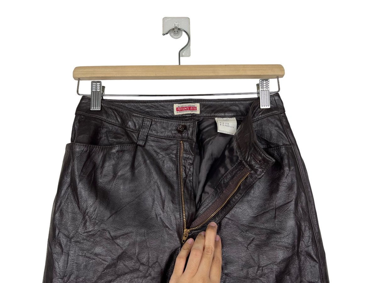 Japanese Brand 🔥 PERSONS LEATHER MOTO PANTS Size US 26 / EU 42 - 10 Thumbnail