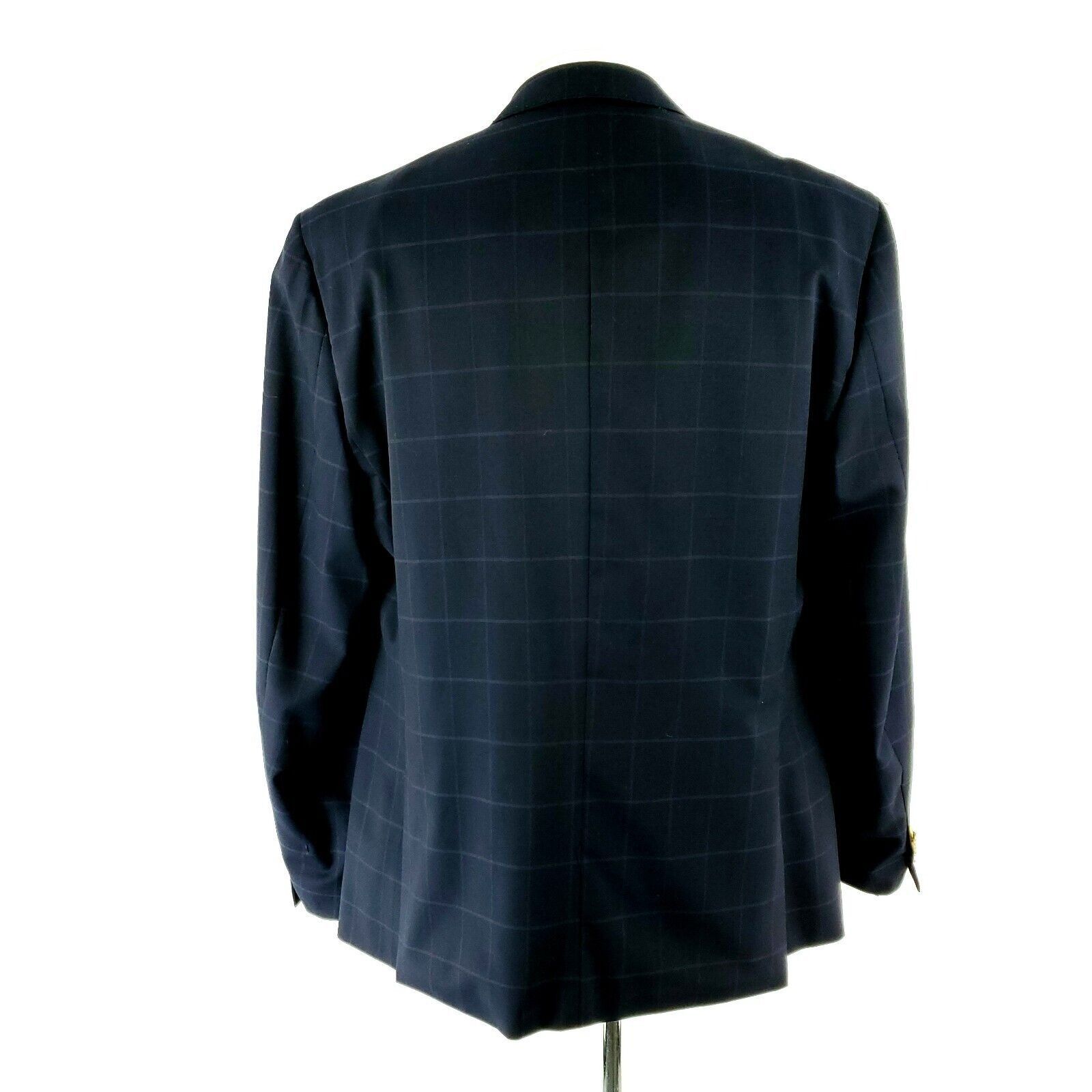 Other James Tattersall Wool Polyester 2 Button Suit Jacket 42R Blu Size 42R - 6 Thumbnail