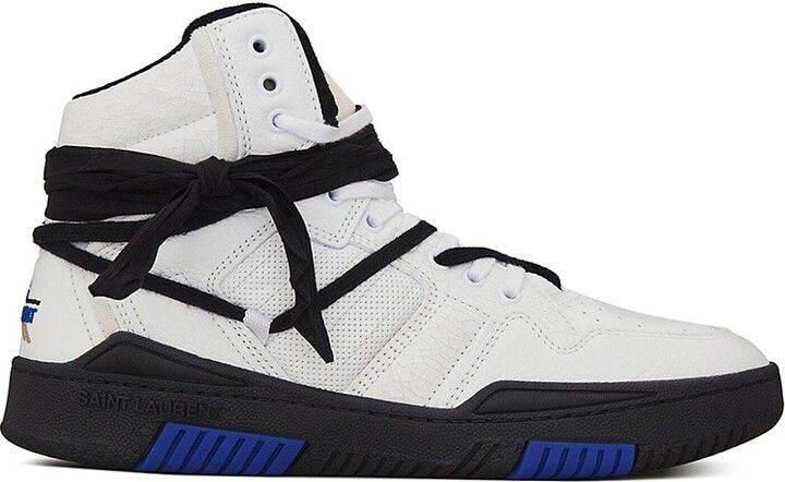 image of Saint Laurent Paris O1W1Db10324 Selling Smith Sneakers Leather In Multicolor, Men's (Size 13)