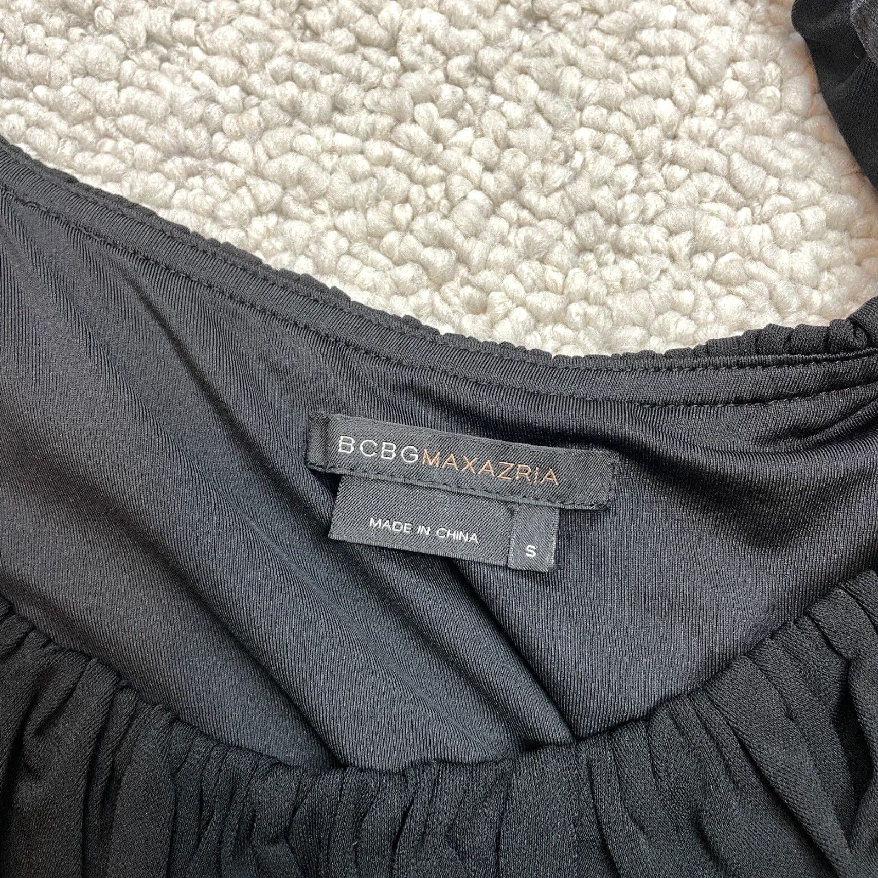 Bcbgmaxazria VINTAGE BCBGMAXAZRIA Dress Womens Small Sleeveless Black Acetate Midi Stretch Size S / US 4 / IT 40 - 7 Thumbnail