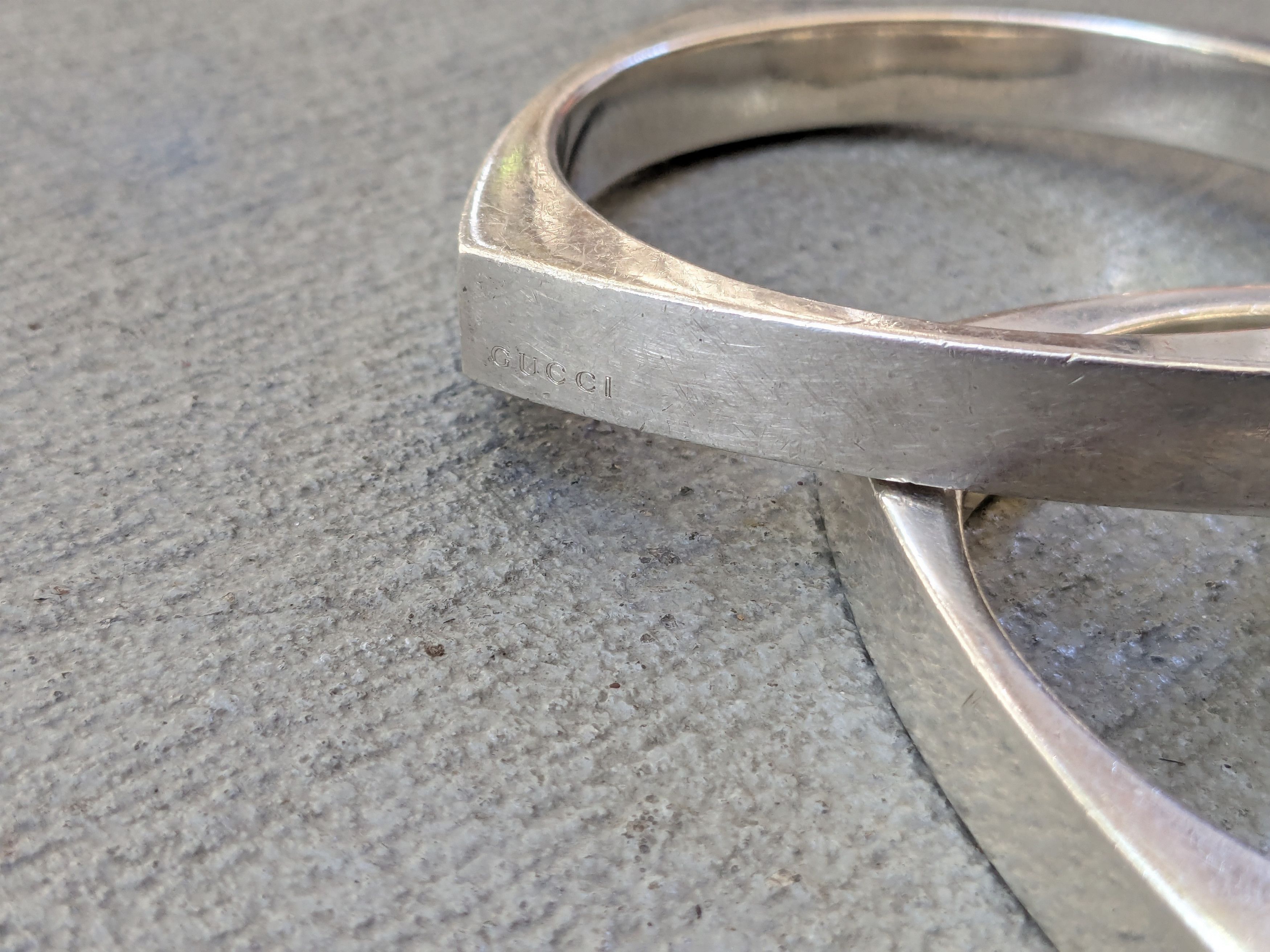 Gucci × Tom Ford × Vintage Gucci Sterling Silver Bracelet Modern Industrial 7.25 Bangle Size ONE SIZE - 14 Thumbnail
