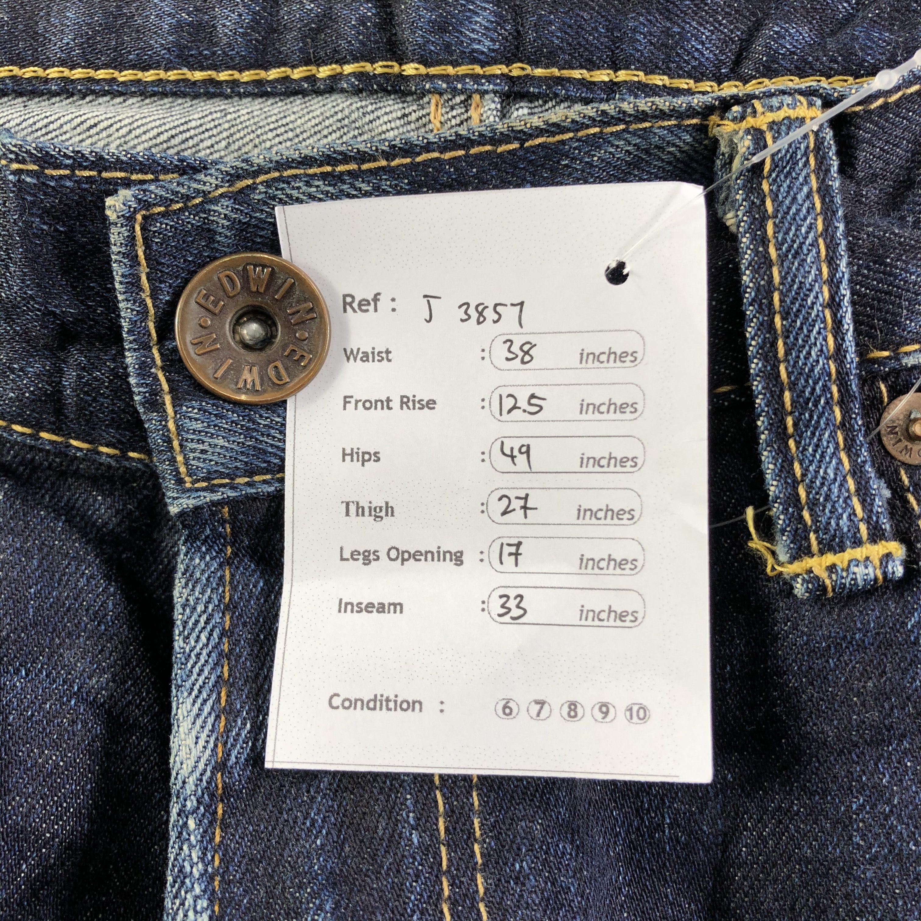 Edwin Vintage Blue Wash Edwin Redline Jeans-J3857 Size US 38 / EU 54 - 13 Thumbnail