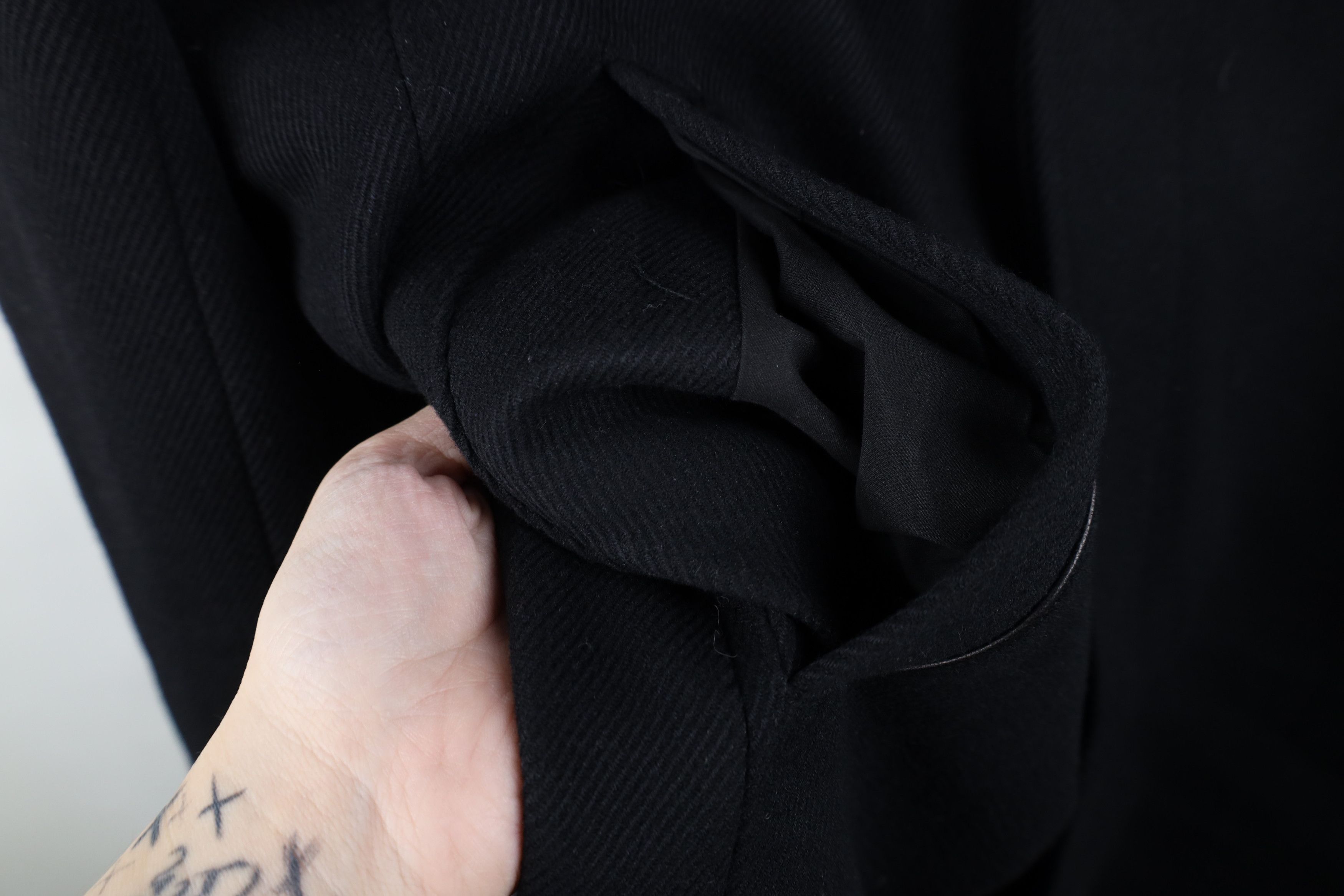 Cole Haan Cole Haan Ribbed Overcoat Jacket with Sweater Bib Black Size US L / EU 52-54 / 3 - 5 Thumbnail