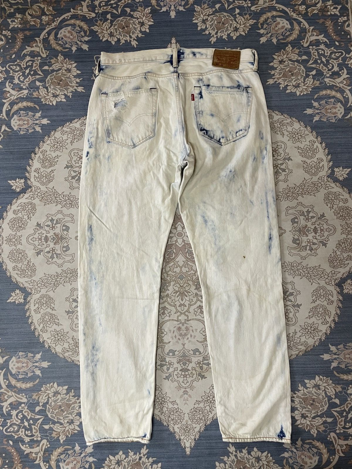 Levi's × Levi's Made & Crafted × Levi's Vintage Clothing Levi’s 501 Bleached boyfriend Denim Patchwork distressed W34 Size US 34 / EU 50 - 10 Thumbnail
