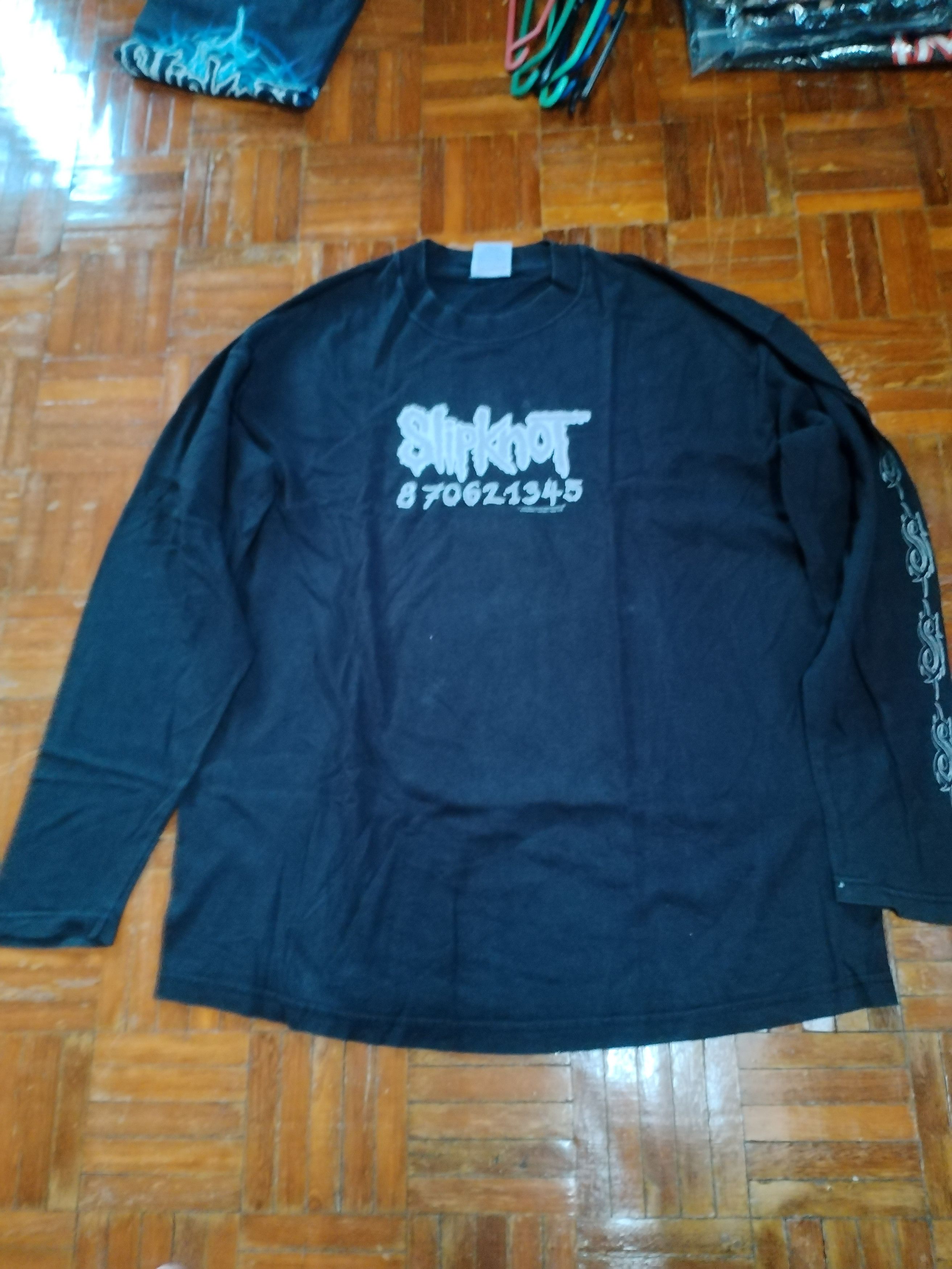 Vintage Vtg Slipknot 1990 LS Shirt blue grape merchandise Size US XL / EU 56 / 4 - 2 Thumbnail