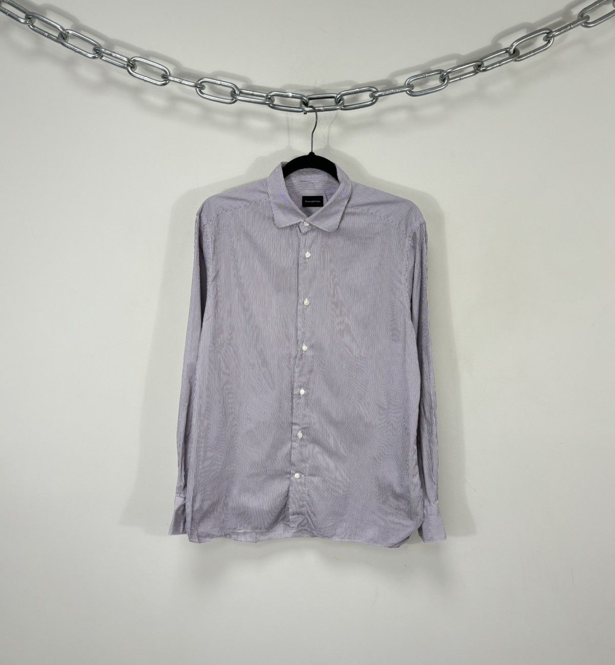Ermenegildo Zegna Ermenegildo Zegna Men’s Striped Contemporary Button Up Shirt Size US M / EU 48-50 / 2 - 1 Thumbnail