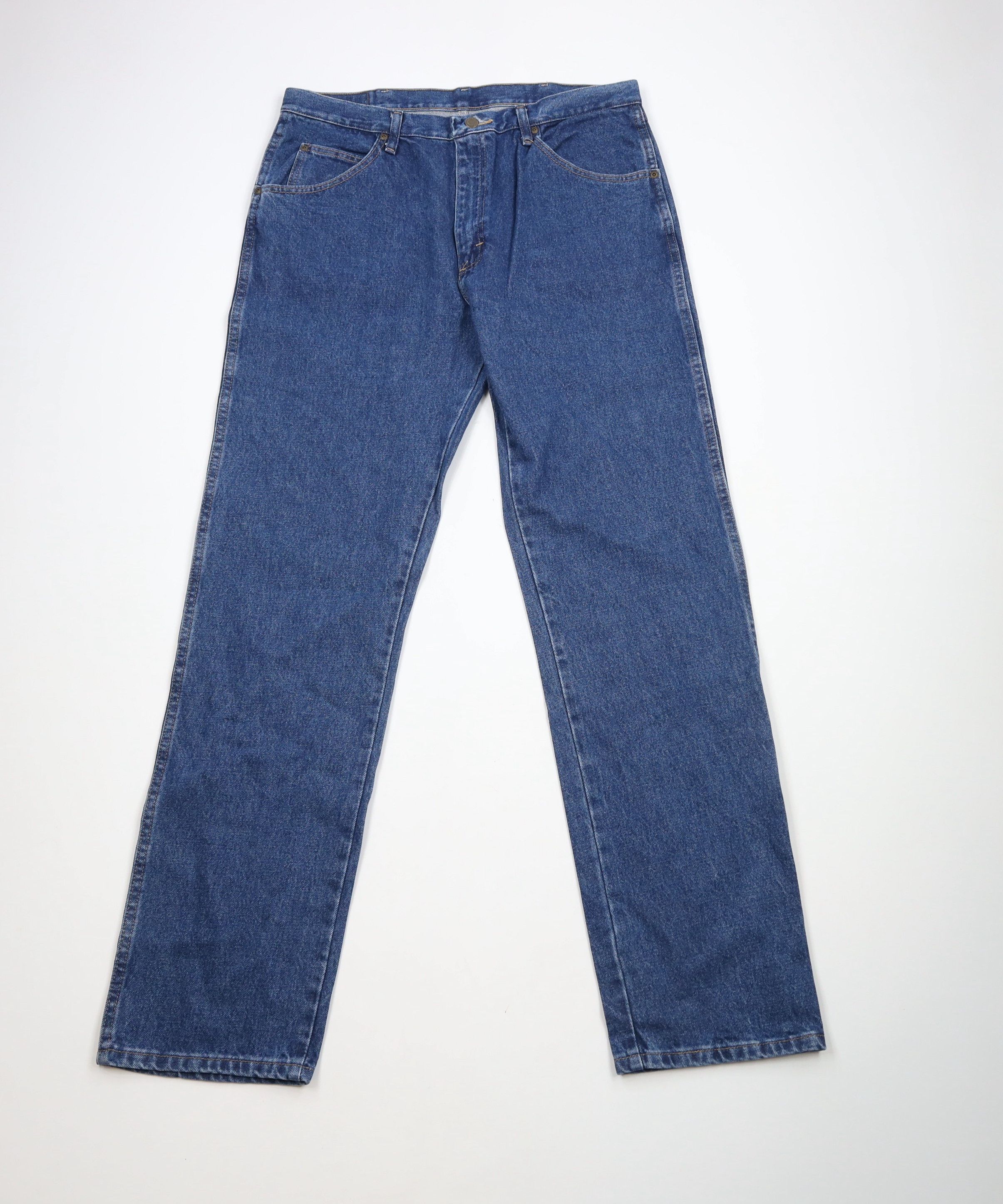 Vintage × Wrangler Deadstock Vintage Y2K Wrangler Straight Leg Denim Jeans Blue Size US 36 / EU 52 - 1 Thumbnail