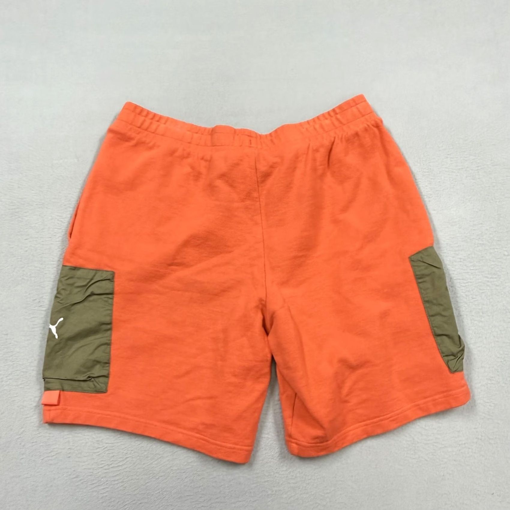 Puma Puma Shorts Mens XL Orange Sweat Cargo Porsche 917 Patch Elastic Waist Casual Size US 36 / EU 52 - 5 Thumbnail