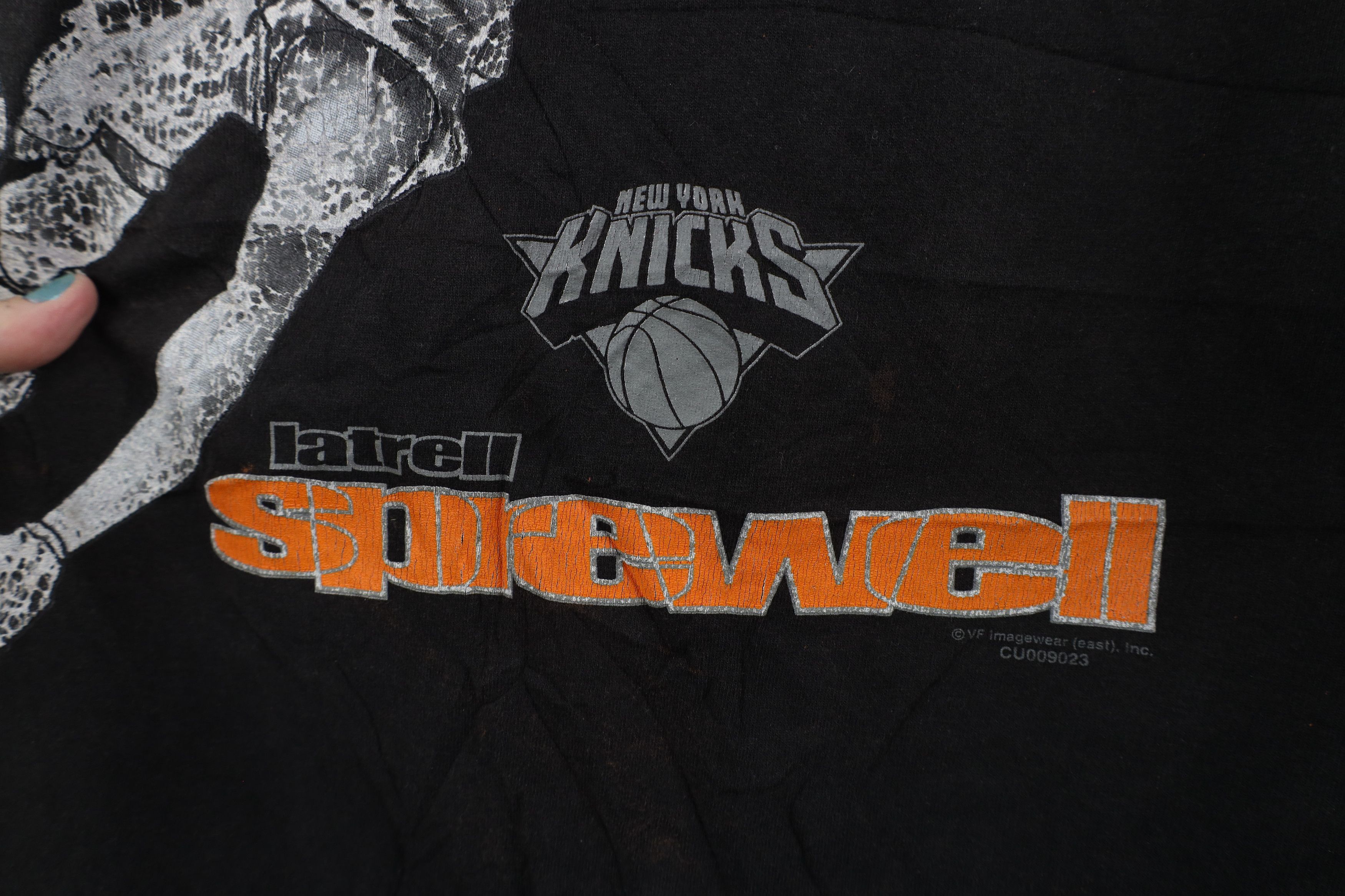 Vintage Vintage 90s Latrell Sprewell New York Knicks T-Shirt Size US XL / EU 56 / 4 - 5 Thumbnail