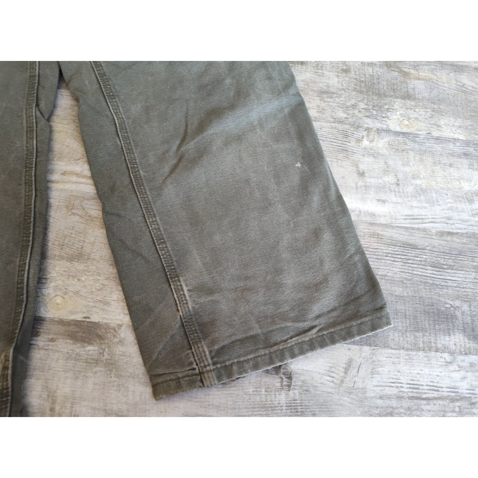 Carhartt VINTAGE Carhartt B11 MOS Distressed Green Carpenter Pants Men’s 42x30 Y2K Grunge Workwear Size US 42 / EU 58 - 3 Thumbnail