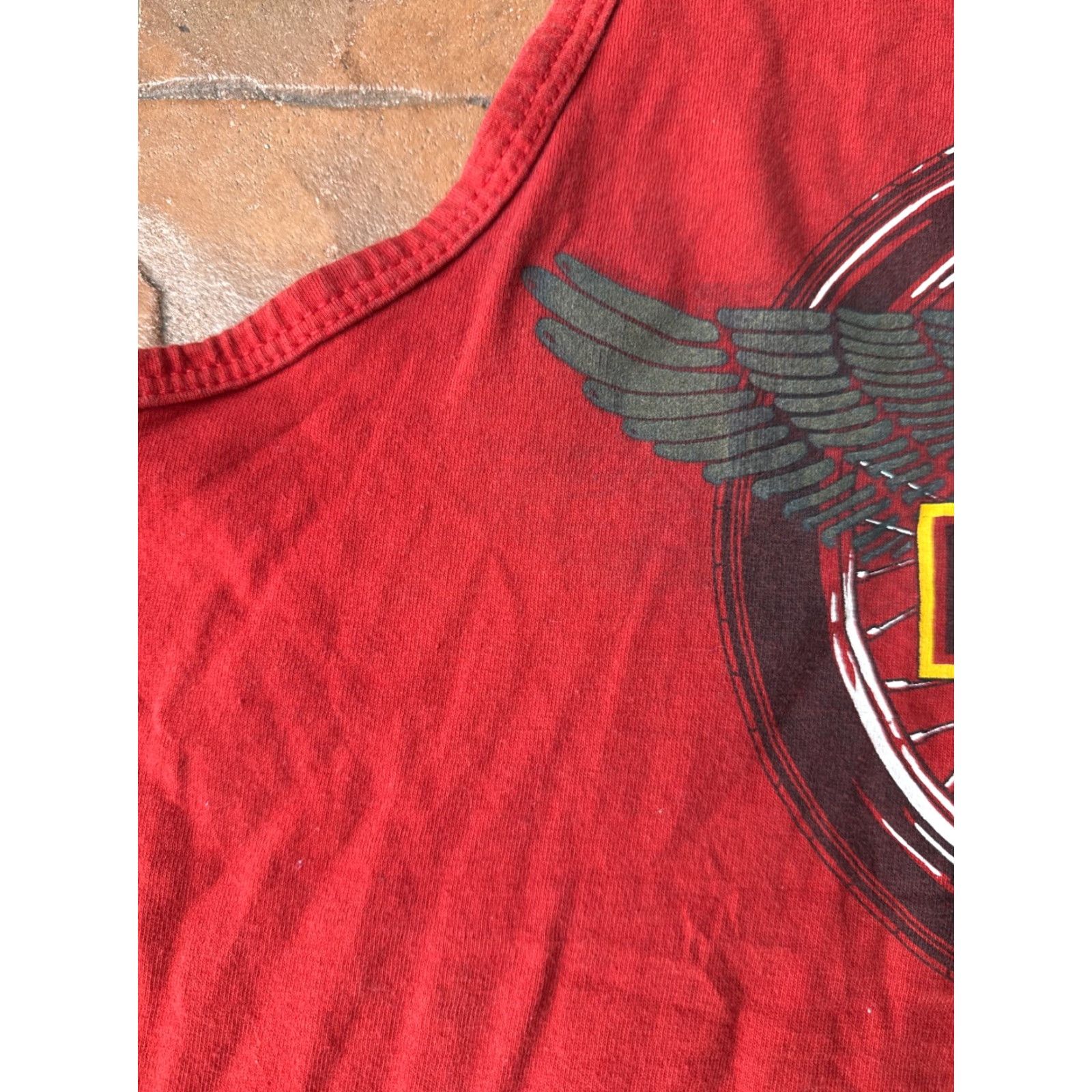 Harley Davidson VINTAGE Harley-Davidson Tank Top Shirt Harley Davidson Miami 90s Biker USA Red L Men Tank Top Shirt Size US L / EU 52-54 / 3 - 6 Thumbnail