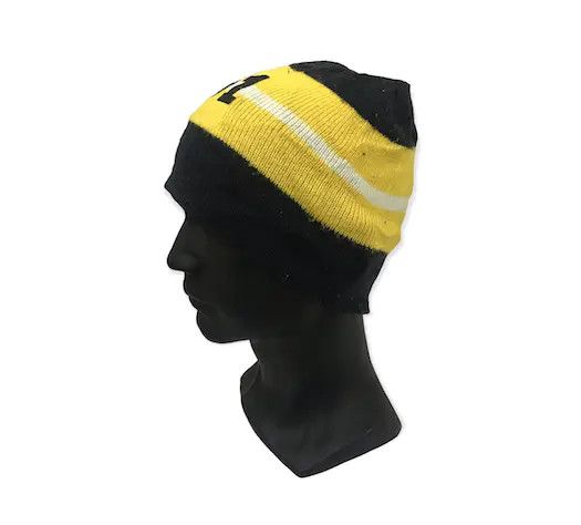 image of Stripe Design Beanie Hat, Men's