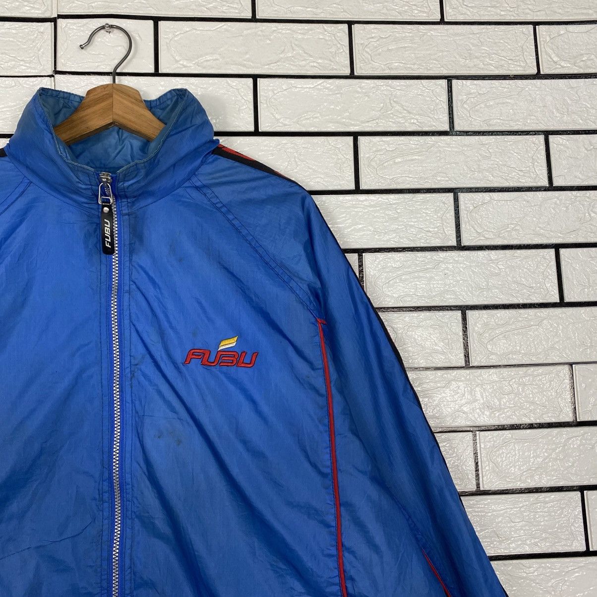 Fubu 📌Vintage Light Zipper Jacket Fubu Big Logo Embroidery Size US L / EU 52-54 / 3 - 7 Thumbnail