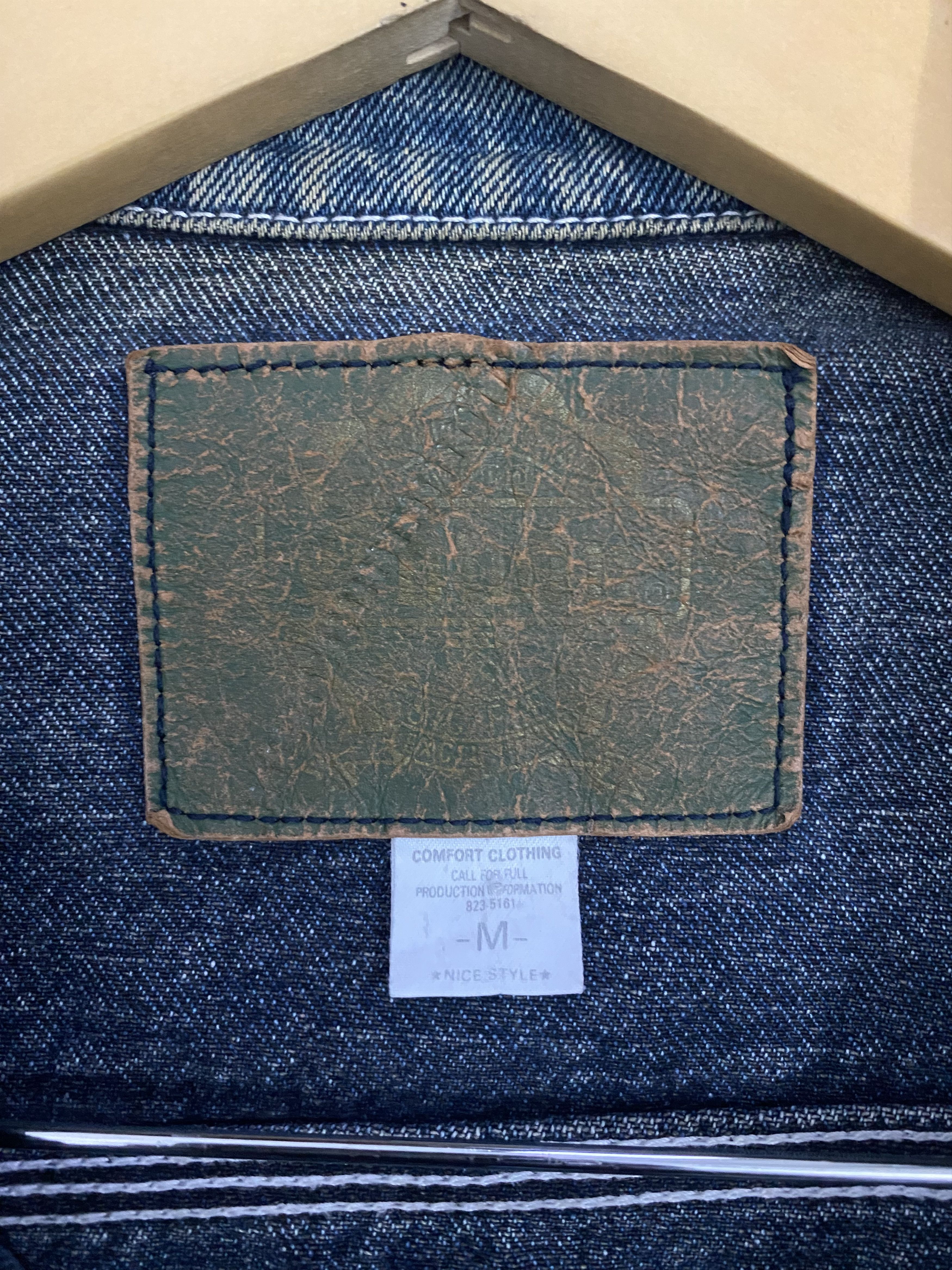 Edwin VINTAGE EDWIN Crown Embroidered Zip Denim Bomber Jacket (M) Size US M / EU 48-50 / 2 - 13 Thumbnail