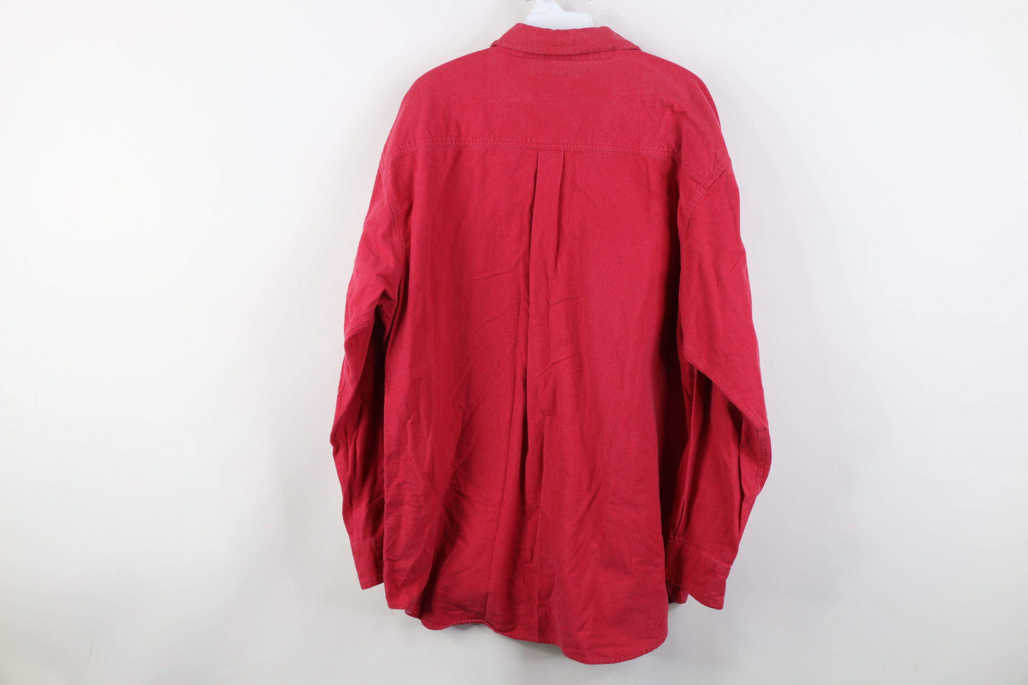 Vintage Vintage 90s Streetwear Cloth Collared Button Shirt Red Size US L / EU 52-54 / 3 - 10 Thumbnail