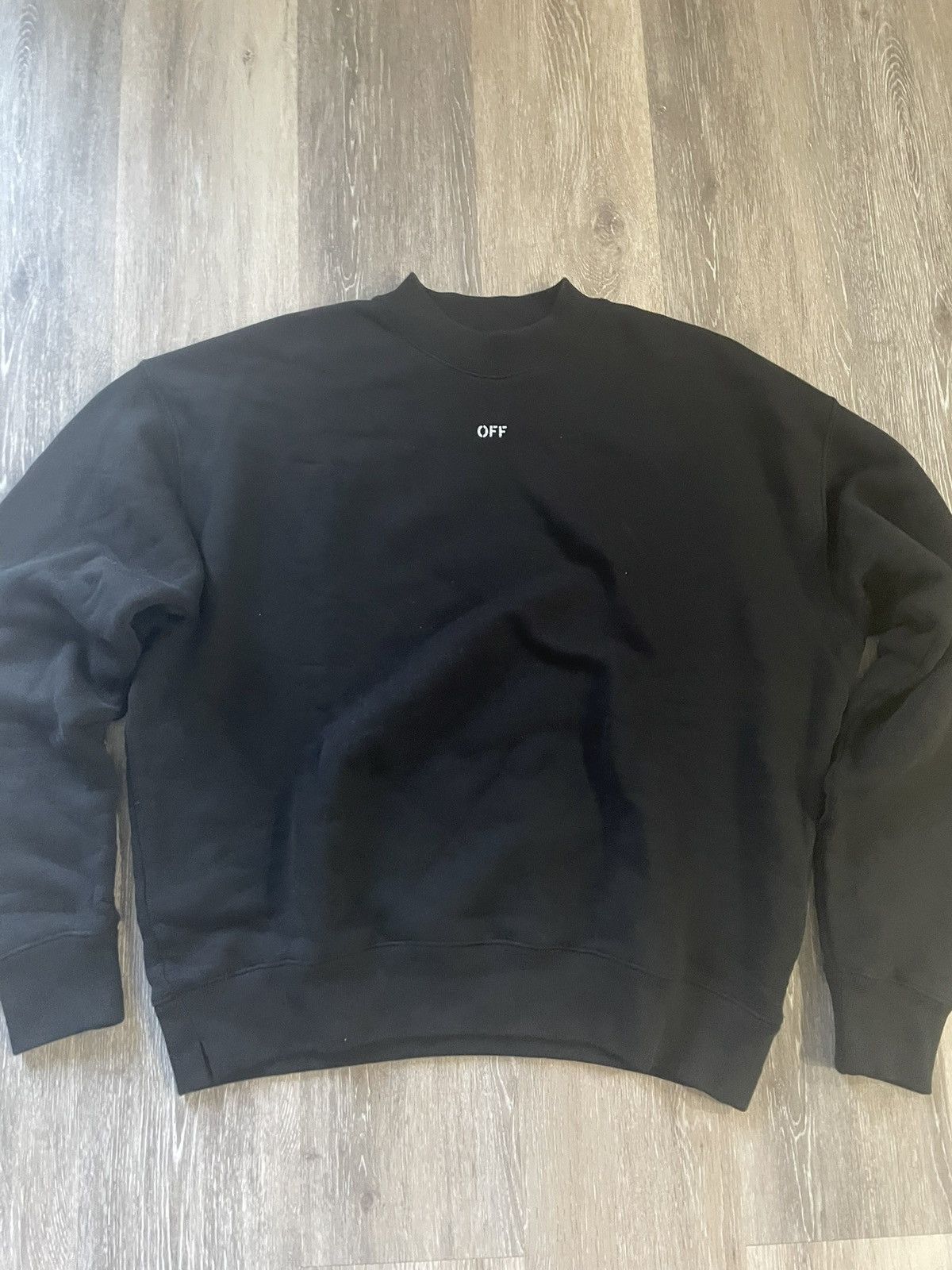 Off-White OFFWHITE sweater/crew neck black size M but fits like large Size US L / EU 52-54 / 3 - 1 Thumbnail