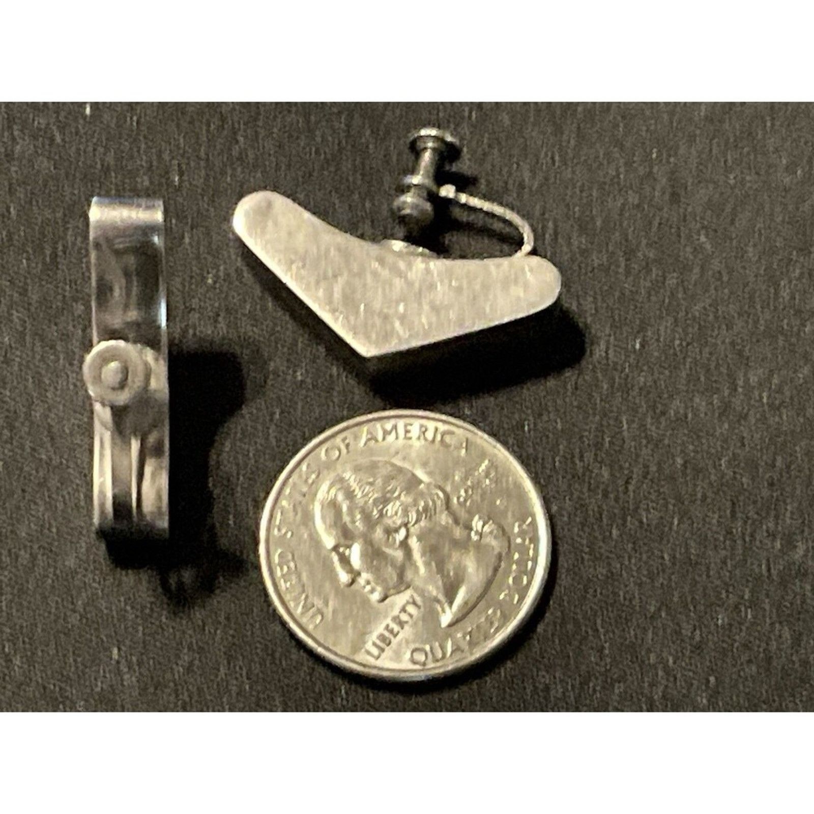 Other 925 Sterling Silver Art Deco Vintage Screw Back Earrings Size ONE SIZE - 7 Thumbnail