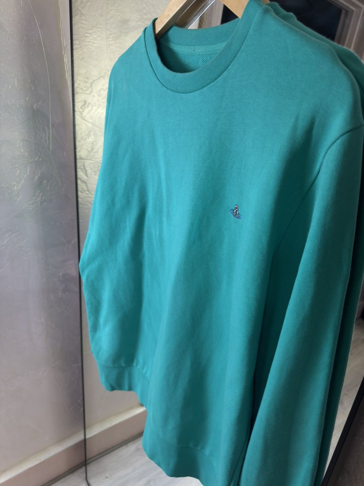 Vivienne Westwood Vivienne Westwood Embroidered OrbLogo Teal Cotton Sweatshirt Size US M / EU 48-50 / 2 - 5 Thumbnail