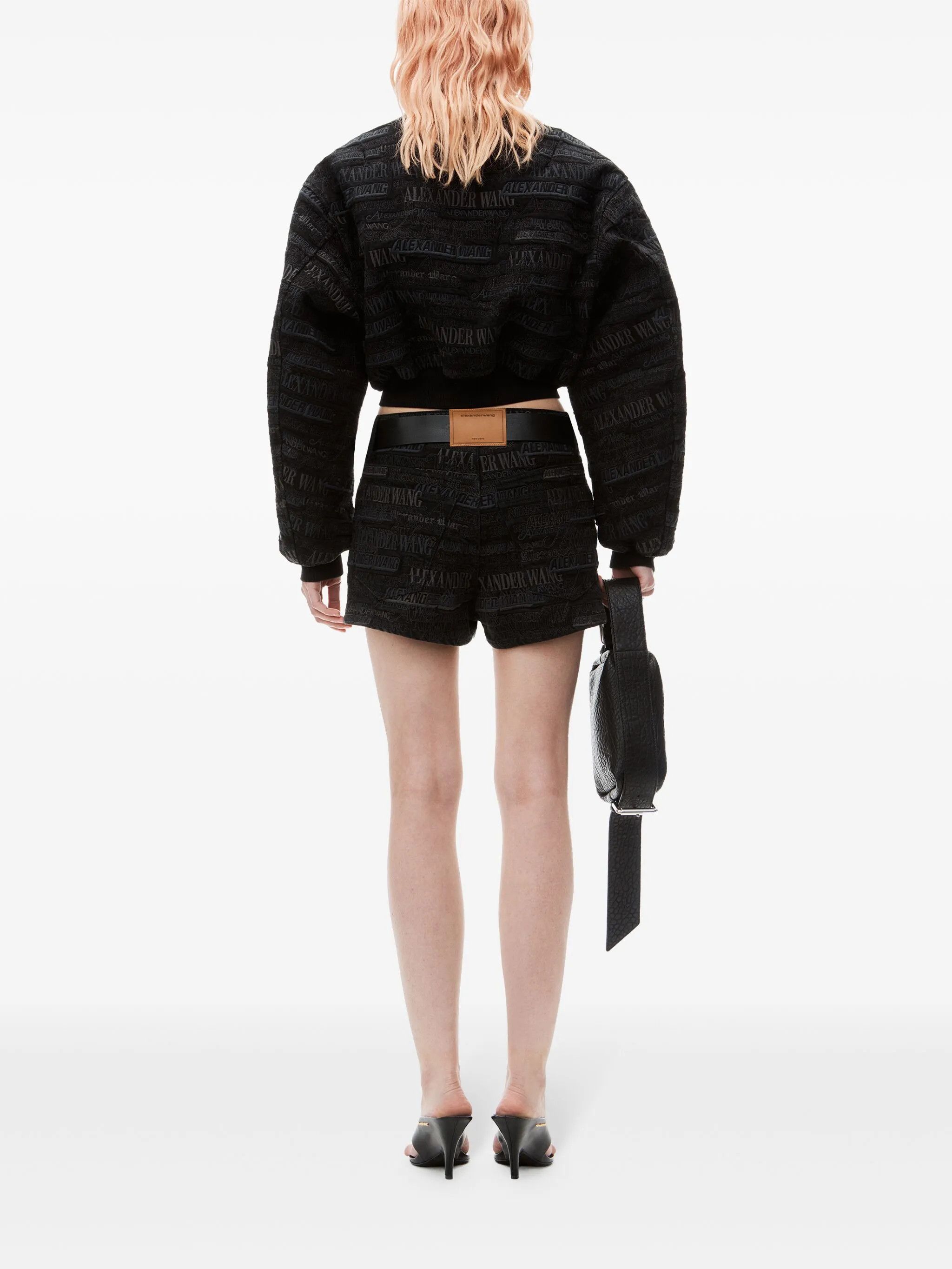 Alexander Wang o1s22i1n0225 Denim Bomber Jacket in Black Size M / US 6-8 / IT 42-44 - 3 Thumbnail