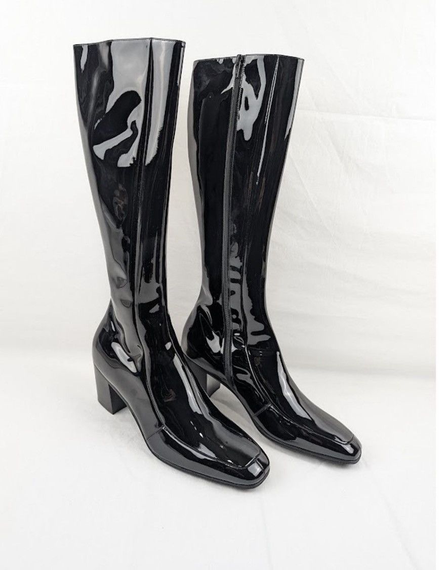 Saint Laurent Paris o1s1wg110724 711038 Otto Zipped Boots Patent Leather Black Size US 10 / EU 43 - 11 Thumbnail