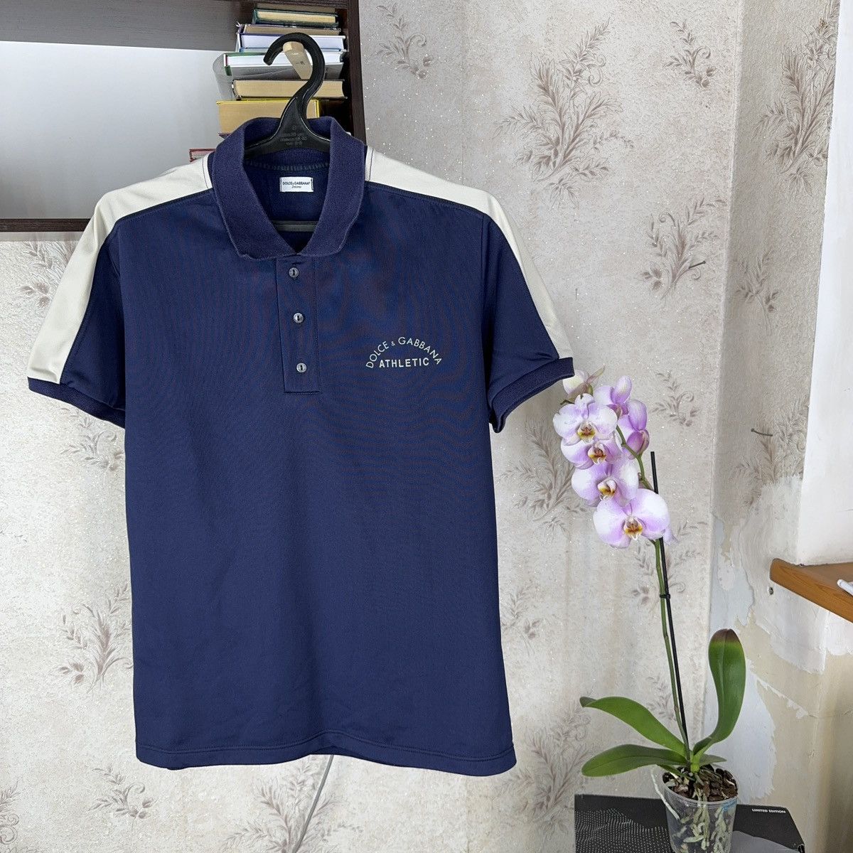 Dolce & Gabbana × Vintage Vintage Dolce Gabbanna T shirt Polo Athletic Blue L Size US L / EU 52-54 / 3 - 2 Thumbnail