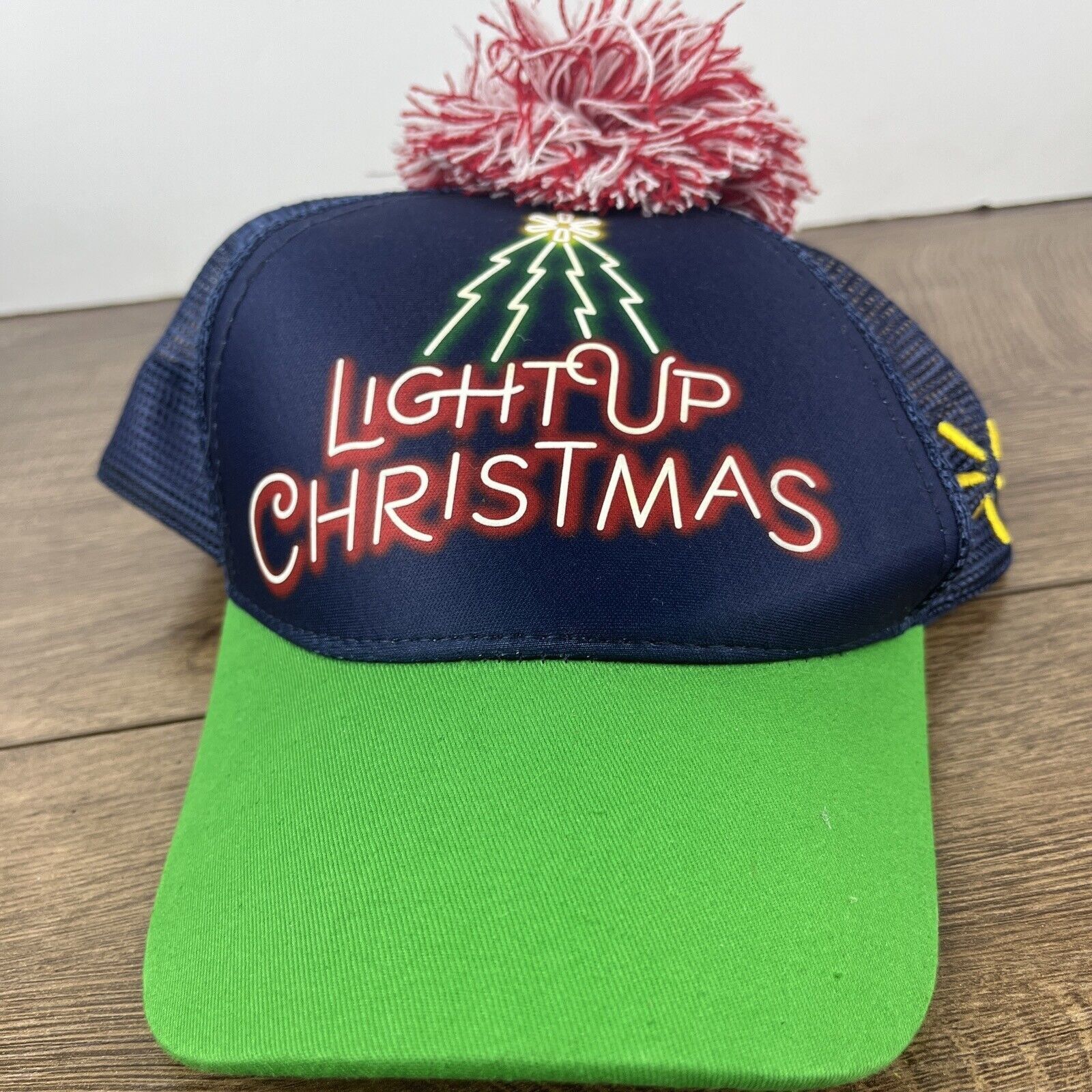 Other Light Up Christmas Hat Christmas Blue Hat Adjustable Adult S Size ONE SIZE - 4 Thumbnail