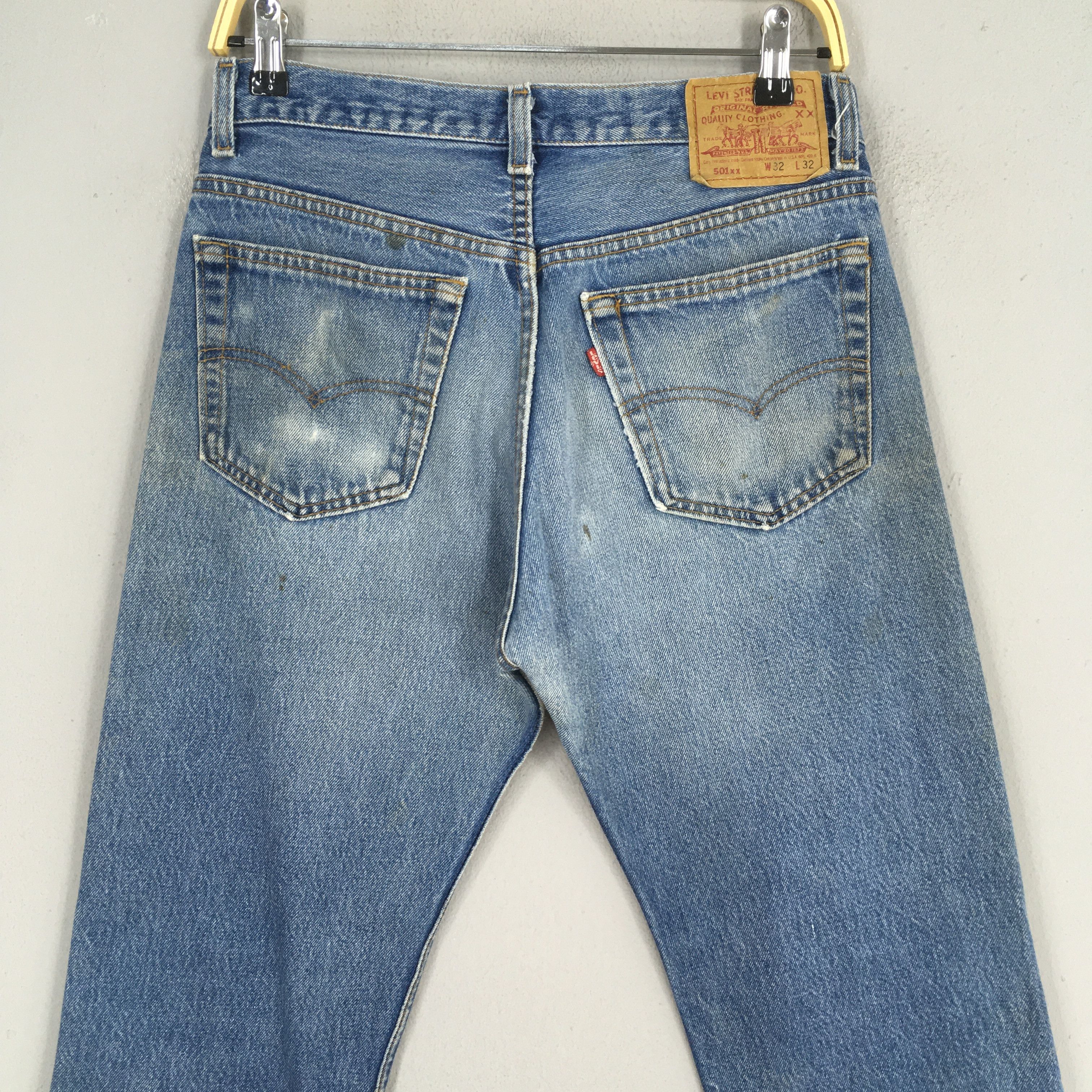 Levi's Size 28x28 Vintage 80s Levi's 501XX Straight Leg Jeans S1642 Size US 28 / EU 44 - 8 Thumbnail