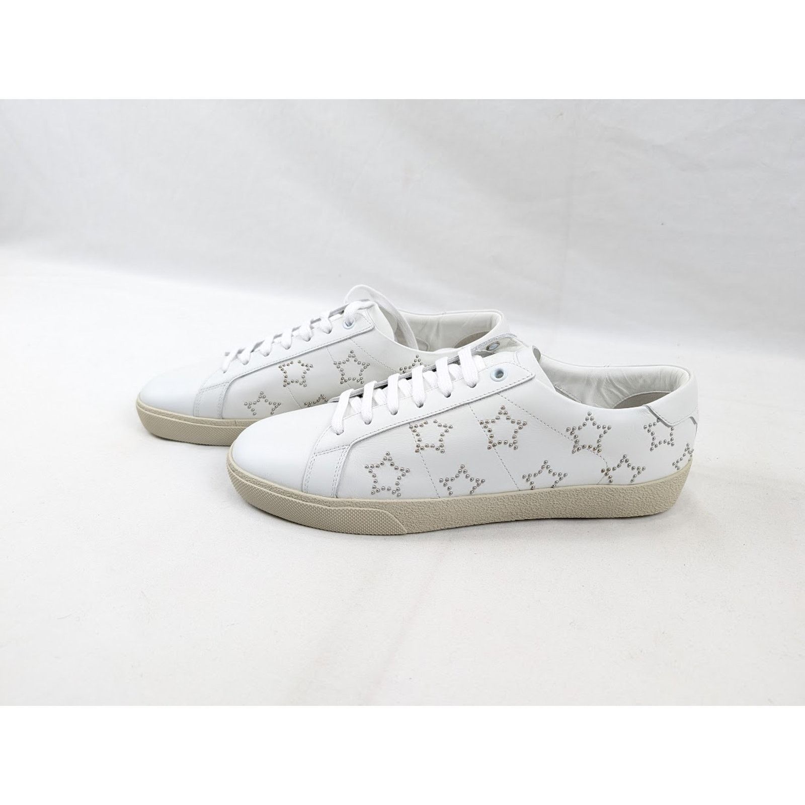 Saint Laurent Paris o1rshd1 SL/06 Star Merid Low-Top Sneakers in Blanc Optique Size US 9.5 / EU 42-43 - 14 Thumbnail
