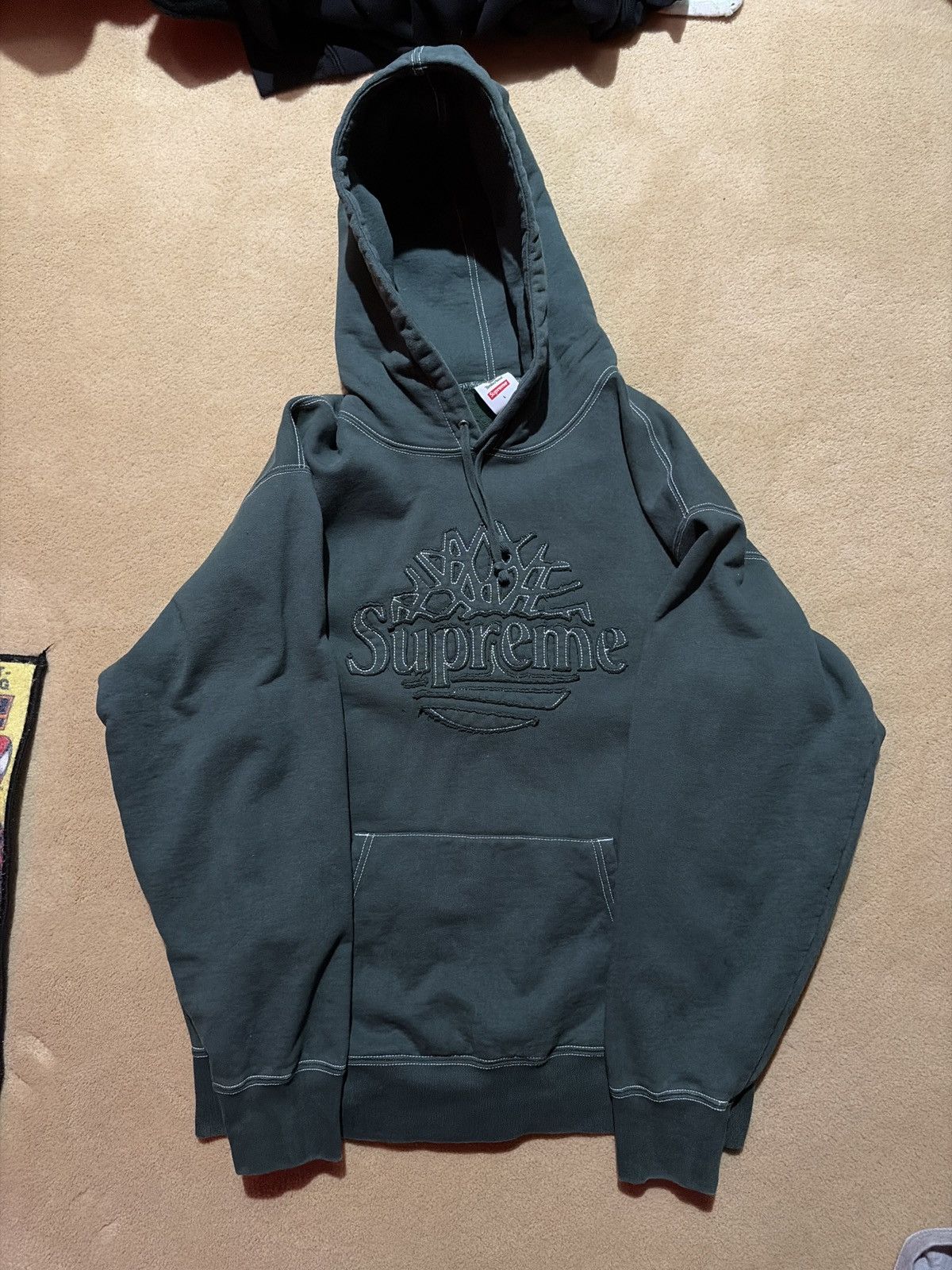 Supreme × Timberland Supreme Timberland Hoodie Green Size US L / EU 52-54 / 3 - 1 Thumbnail