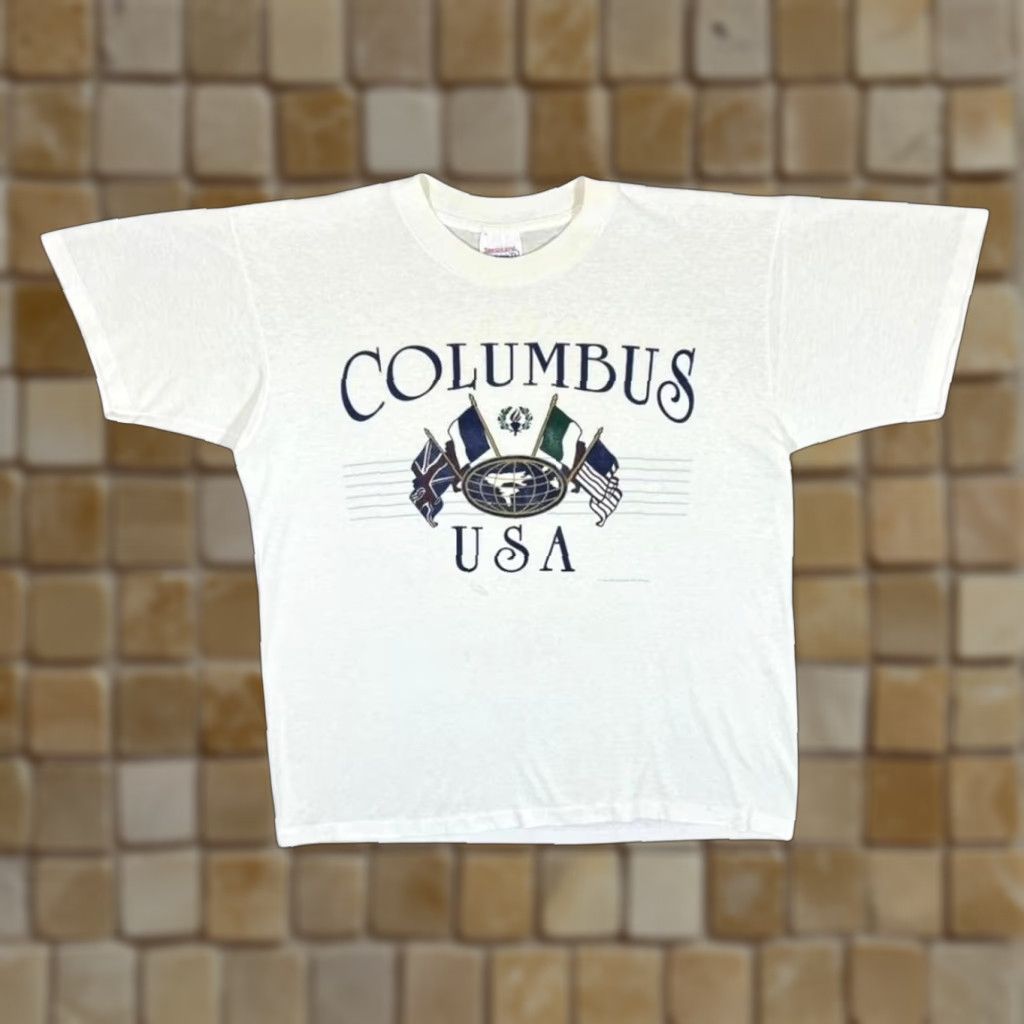 Vintage Vintage Tennesee River 1993 Columbus USA Souvenir Graphic Single Stitch T-Shirt Large White Mens Shirt Size US L / EU 52-54 / 3 - 1 Thumbnail