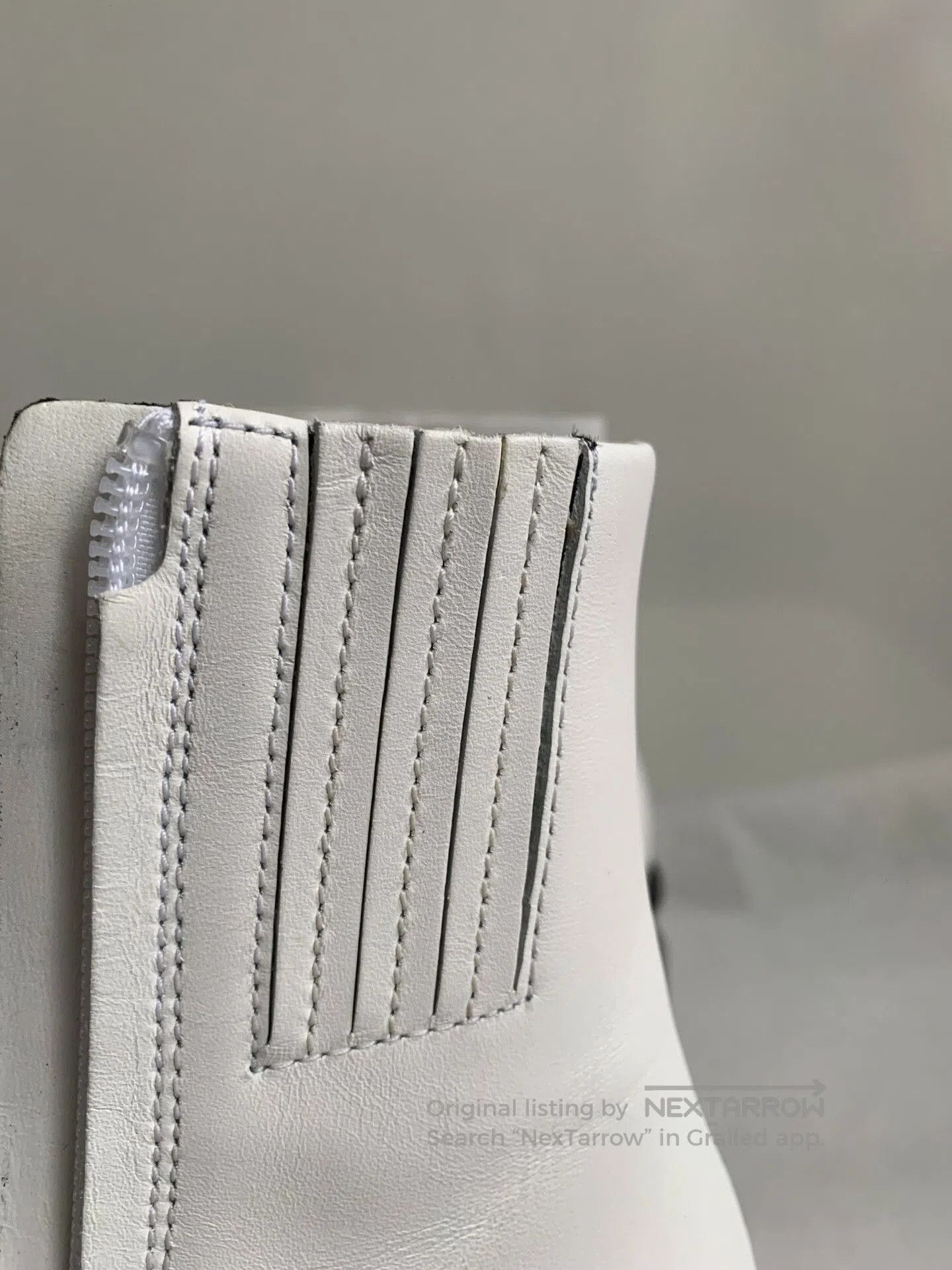 Alexander Wang White Leather Sock Boots.