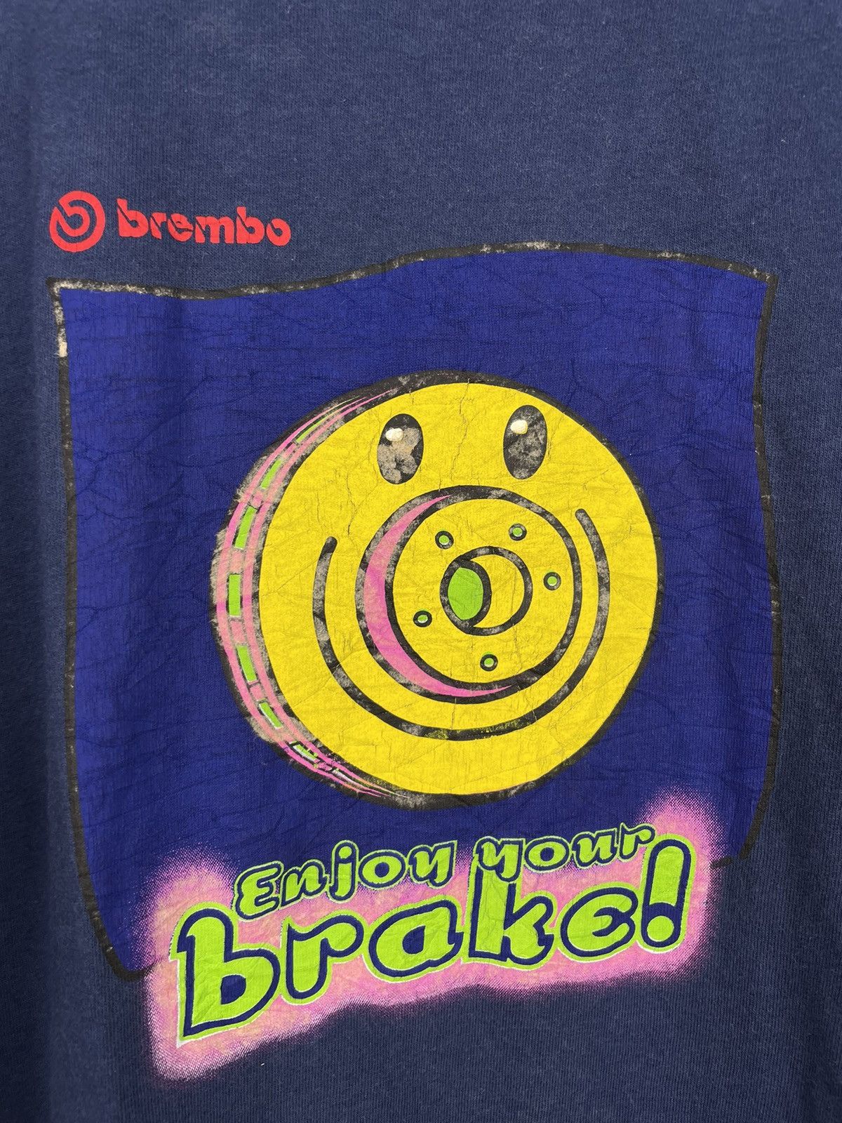 Vintage Vintage 90s Brembo Enjoy Your Brake! Promo t shirt Size US L / EU 52-54 / 3 - 4 Thumbnail