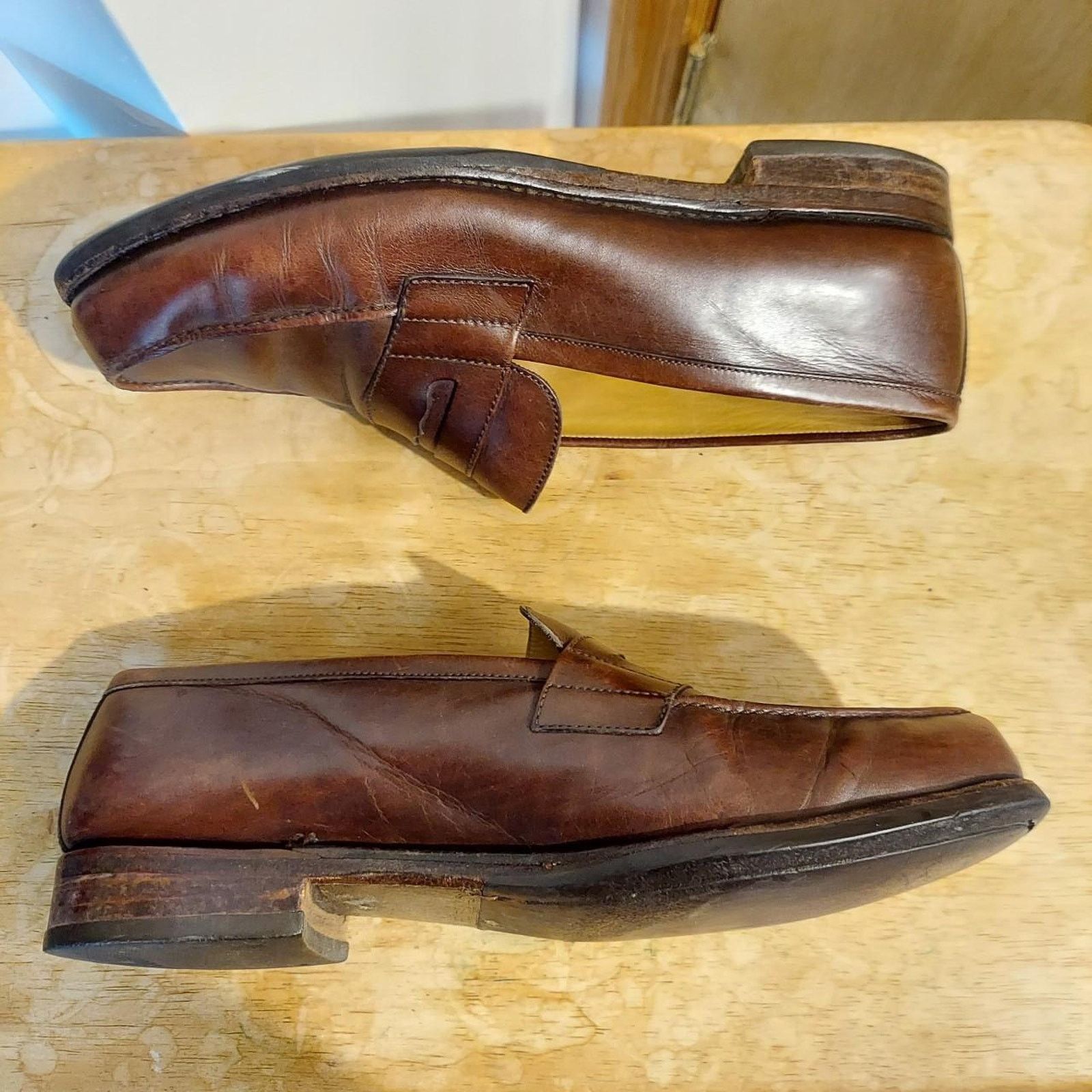Bexley Bexley France Wembley Classic Men's US 12 Leather Loafers Size US 12 / EU 45 - 6 Thumbnail