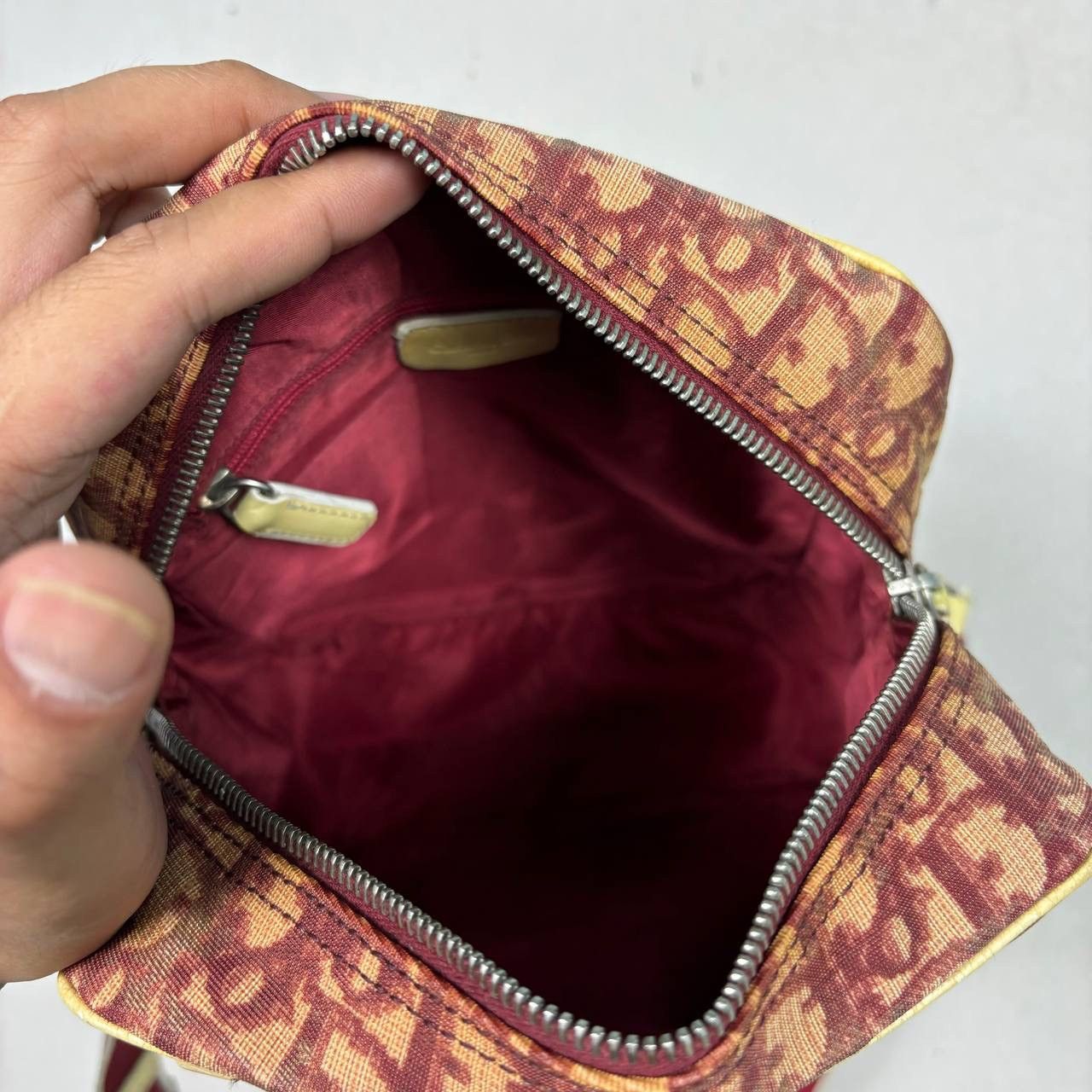 Dior Dior Vintage Trotter Messenger Bag No 2 Burgundy Galliano Size ONE SIZE - 14 Thumbnail