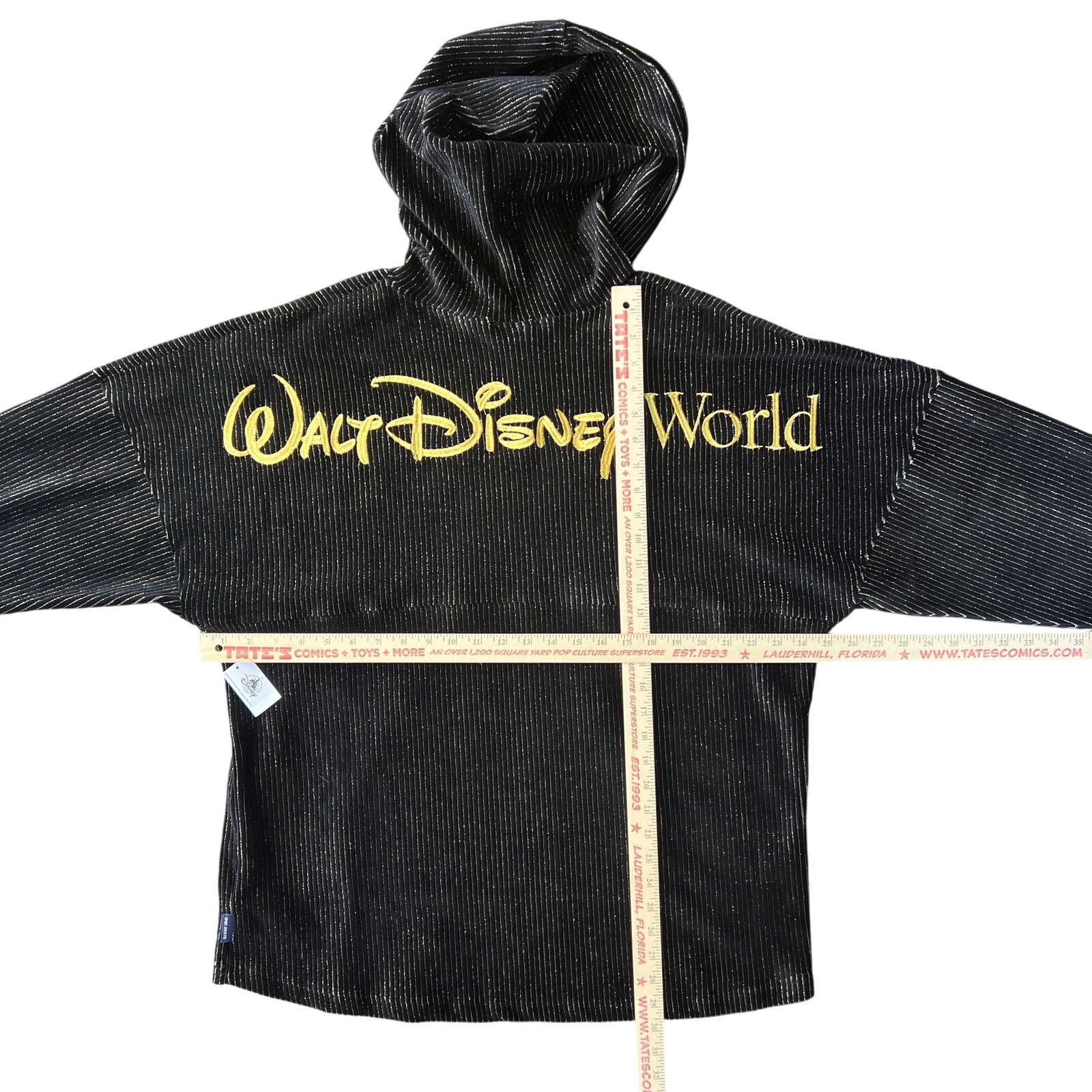 Disney Disney Luxe Velour Spirit Jersey Hoodie BlackGold Size L NWT Size L / US 10 / IT 46 - 2 Thumbnail