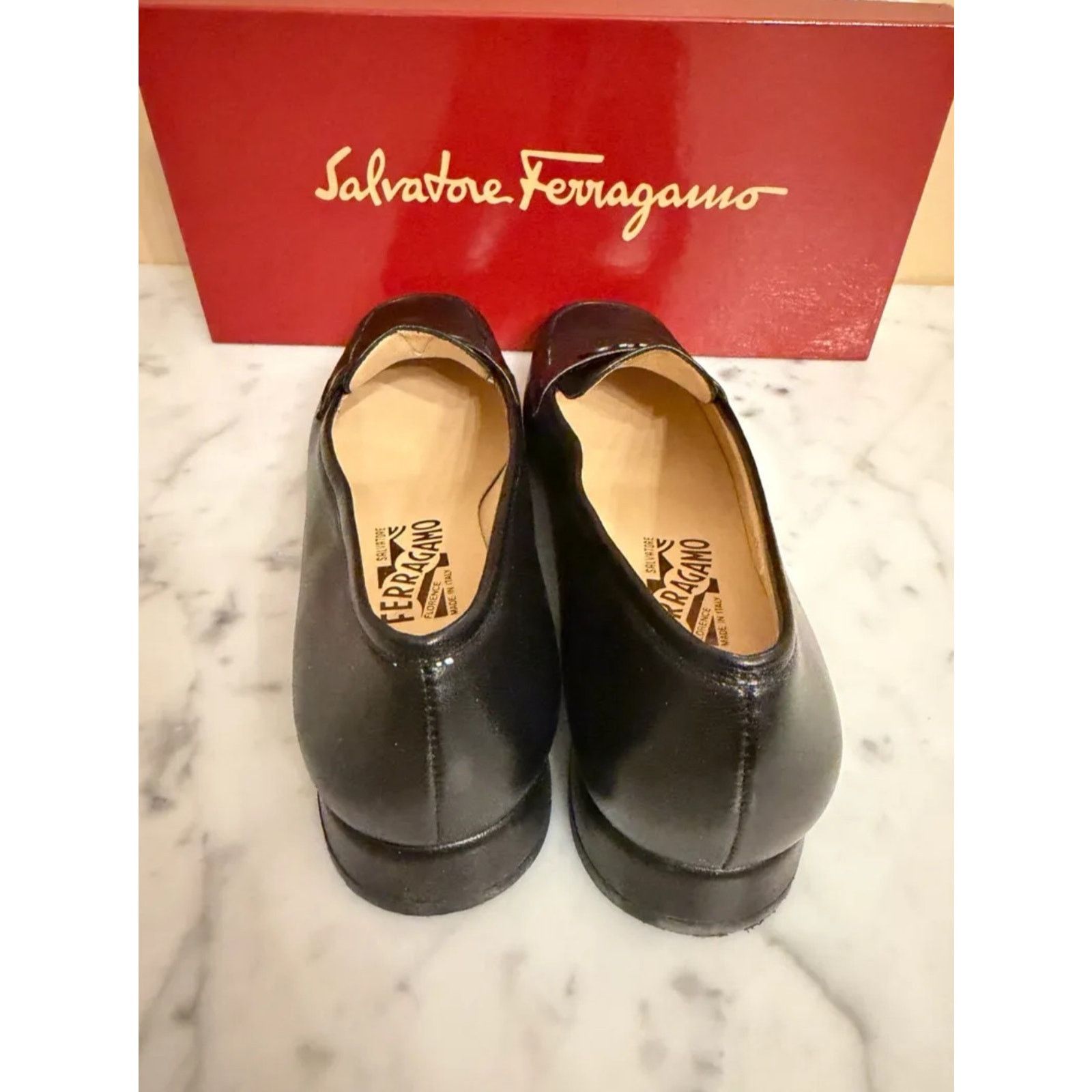 Salvatore Ferragamo Vintage Rare Salvatore Ferragamo Gancini Loafers Black 7.5AA Size US 7.5 / IT 37.5 - 6 Thumbnail