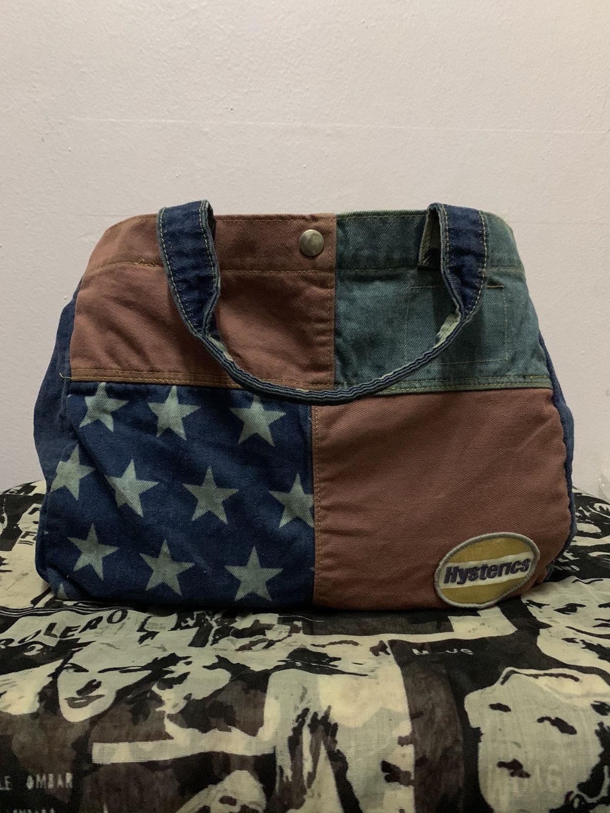 Hysteric Glamour 💥Hysteric Glamour Denim Patchwork Tote Bag Size ONE SIZE - 1 Thumbnail