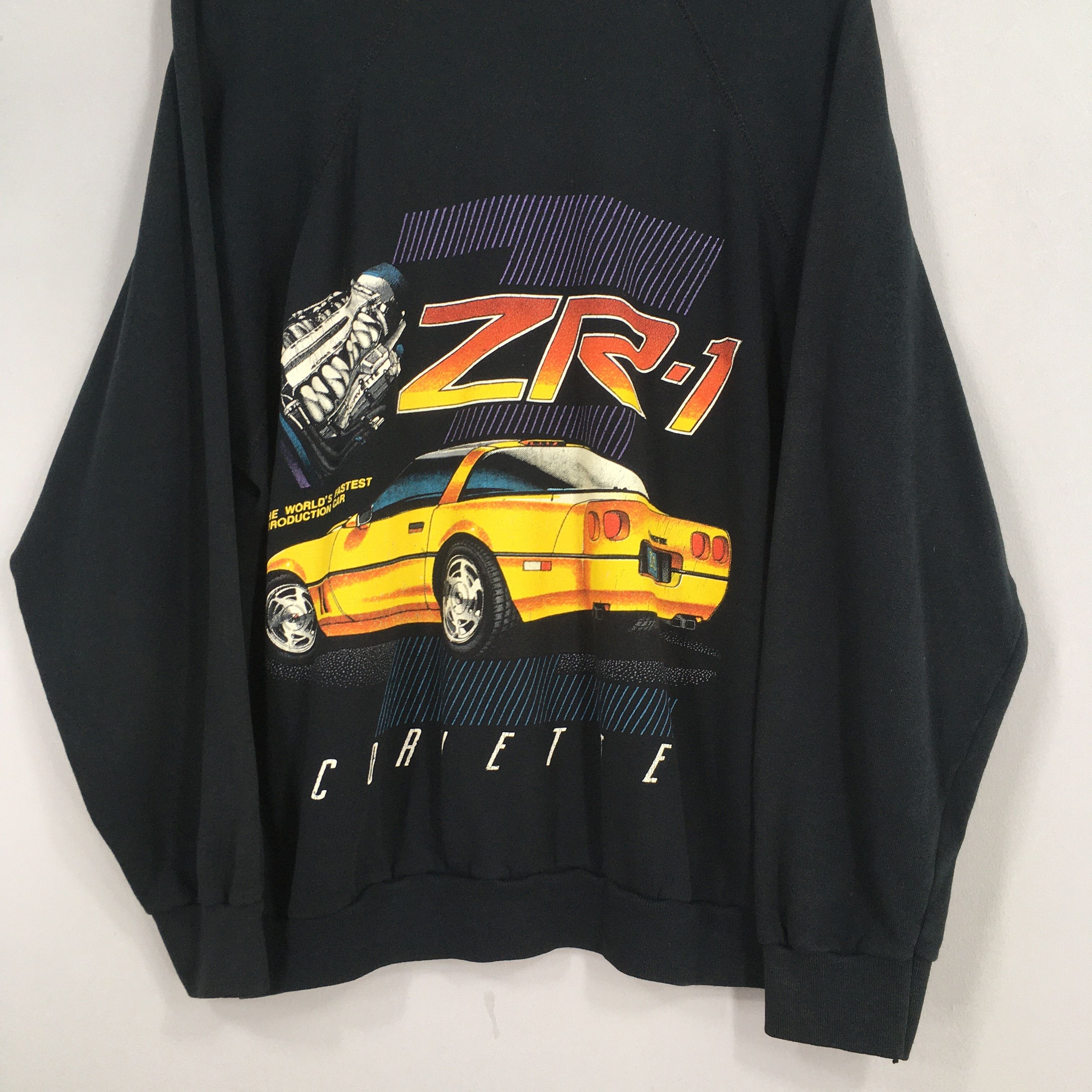 Vintage Vintage 90's Chevrolet ZR-1 Racing Car Sweatshirt XXLarge Size US XXL / EU 58 / 5 - 3 Thumbnail