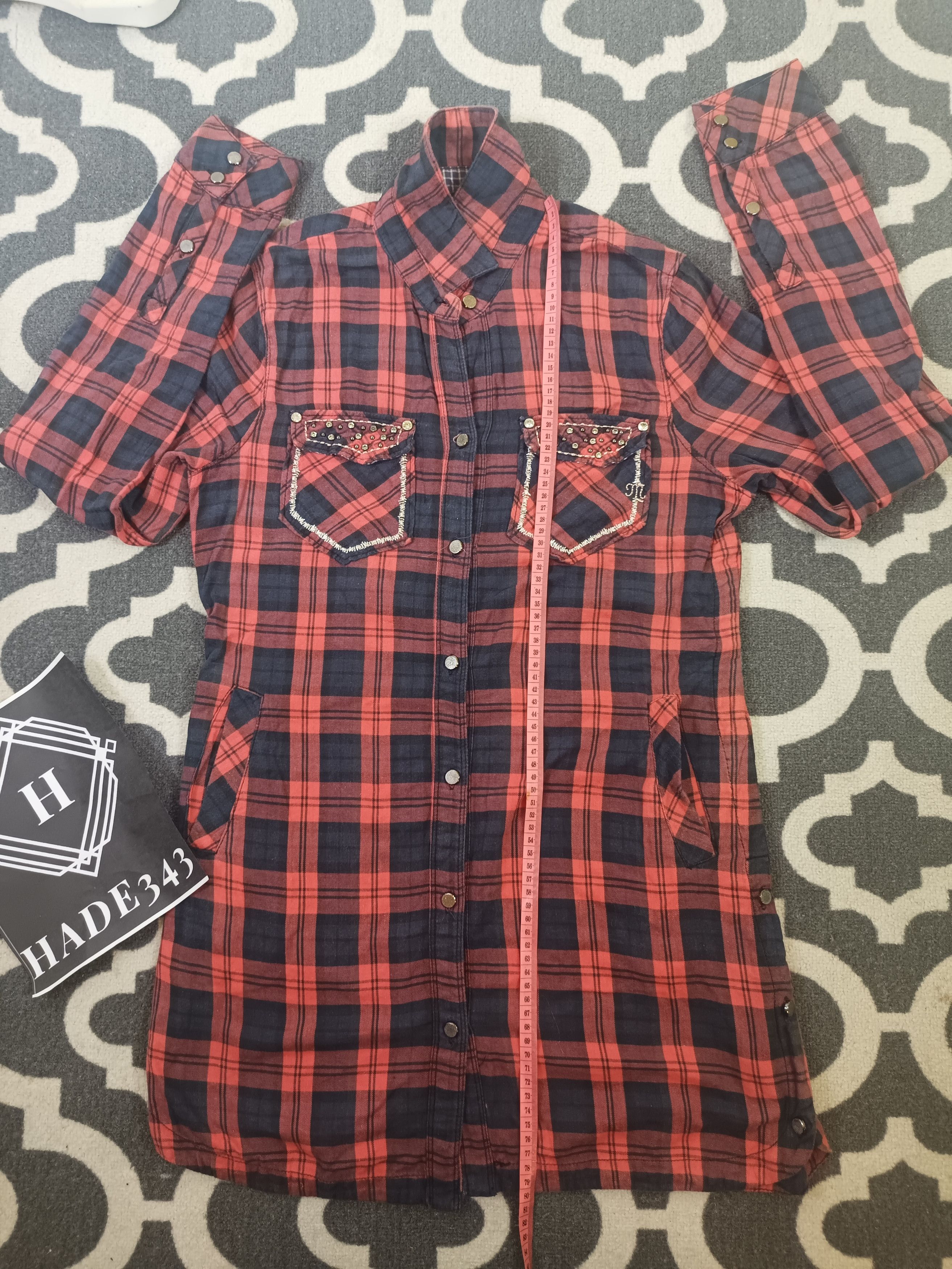 Japanese Brand × Le Grande Bleu (L.G.B.) × Miss Me Miss Me Since2001 Tartan Sequine Button Ups Shirt lgb Style Size M / US 6-8 / IT 42-44 - 9 Thumbnail