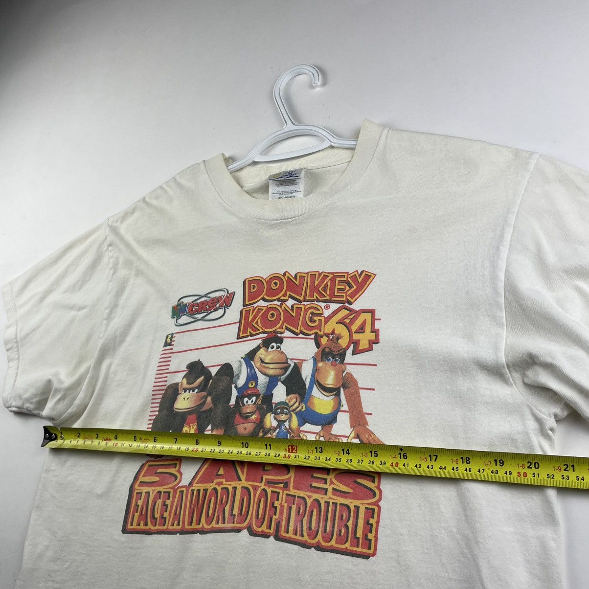 Nintendo × Vintage Vintage 90’s Nintendo 64 Donkey Kong Crew 5 Apes T-Shirt L Size US L / EU 52-54 / 3 - 6 Thumbnail