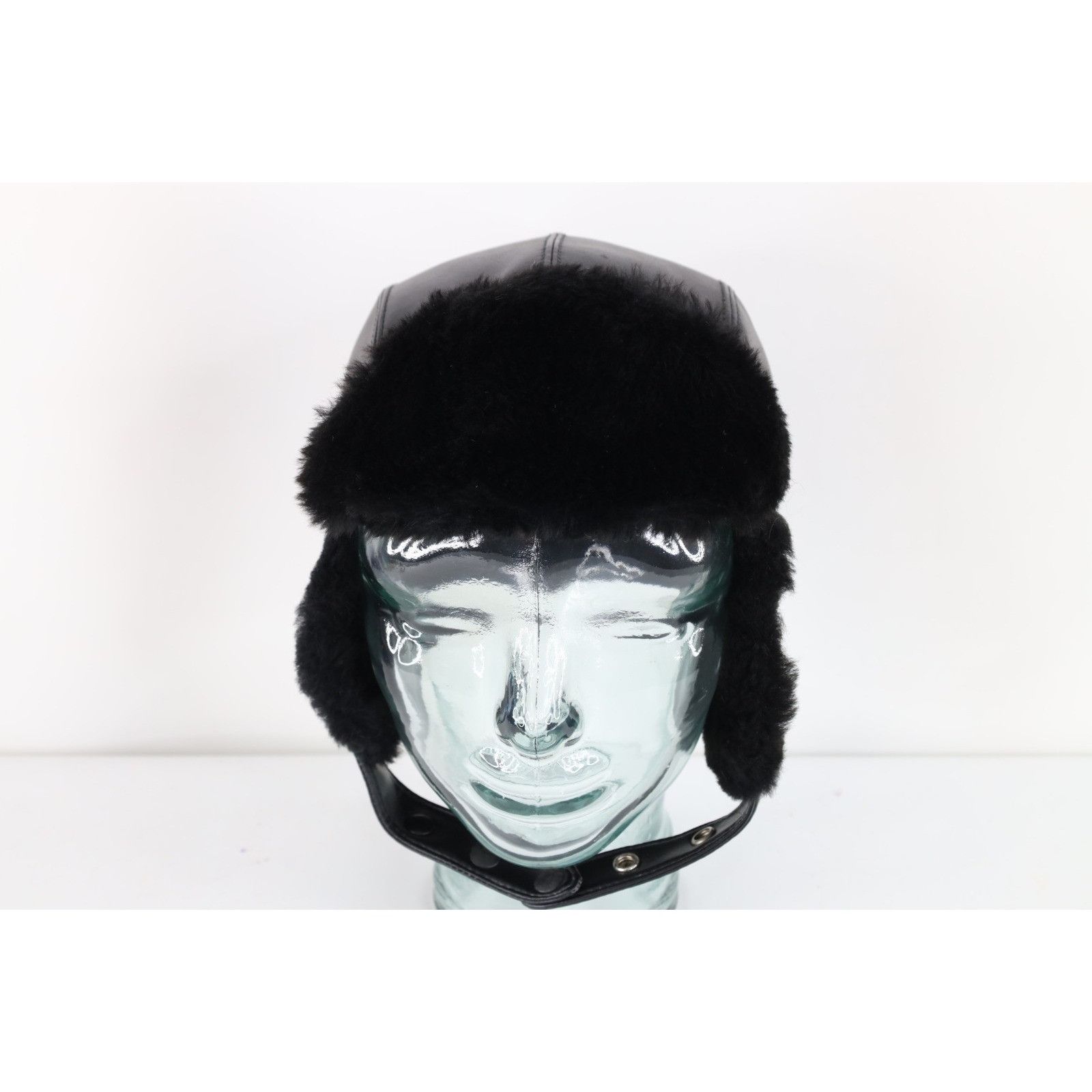 Vintage Vintage 70s Streetwear Quilted Faux Leather Trapper Hat Size ONE SIZE - 2 Thumbnail