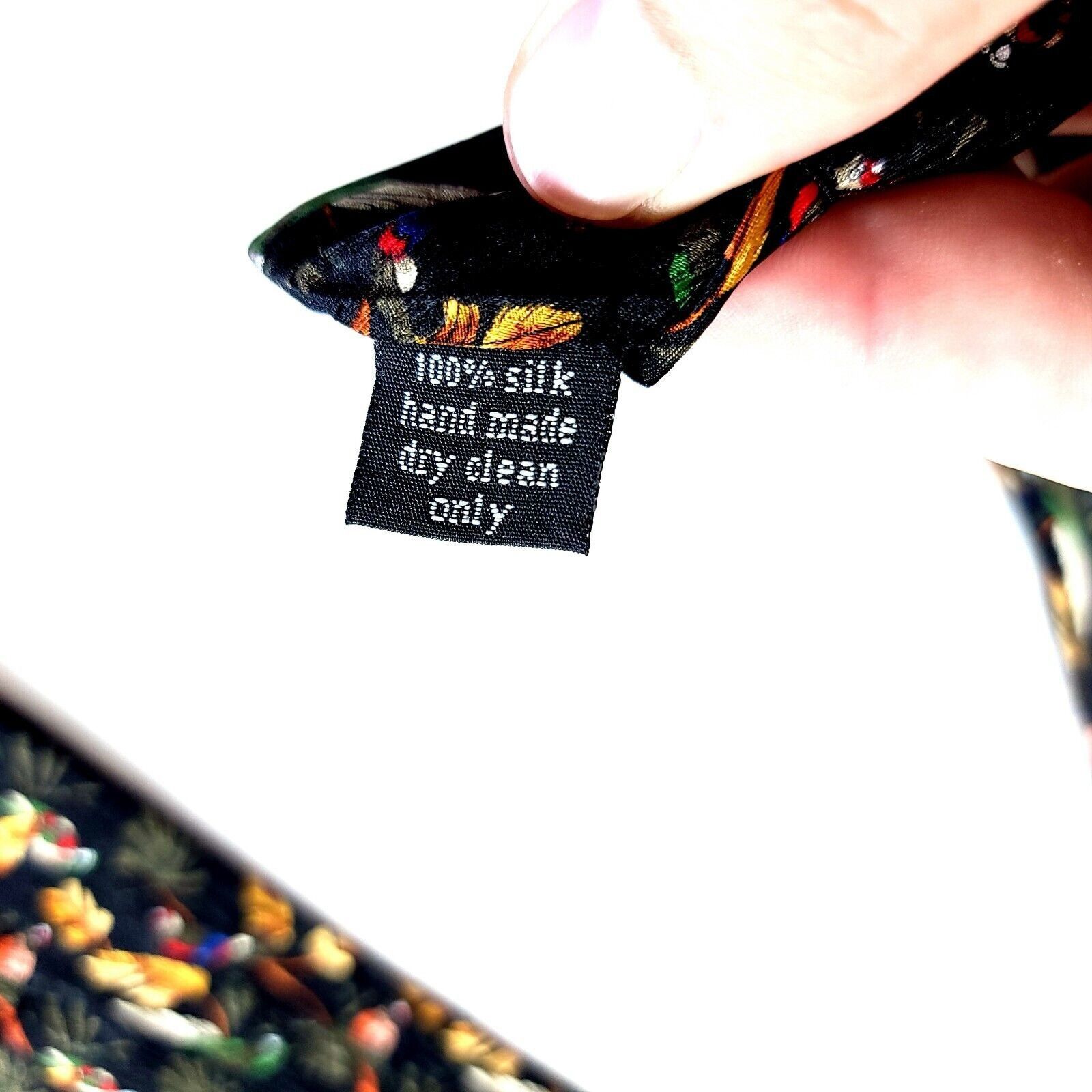 Other Stonehenge Black Parrot Floral Print Jacquard Wide Silk Tie Size ONE SIZE - 4 Thumbnail