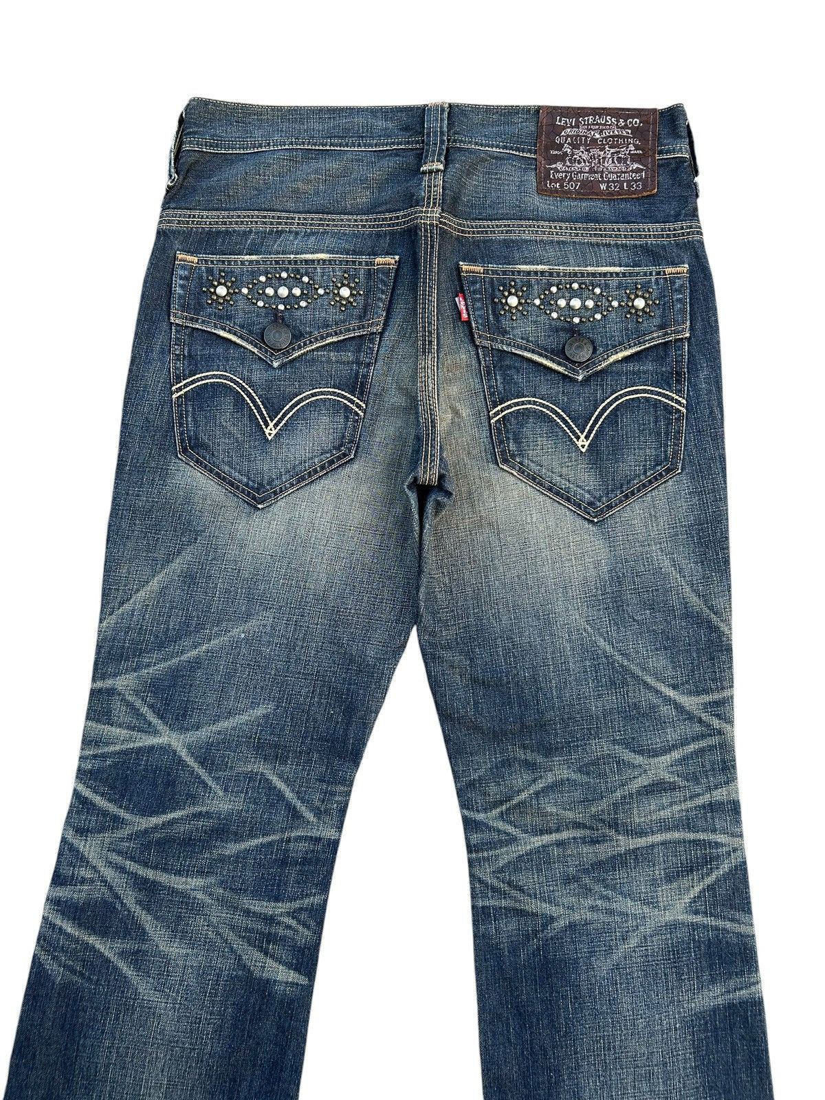 Kapital Flare Vintage Levis Hippies Style Distressed Denim Jeans Size US 34 / EU 50 - 2 Thumbnail