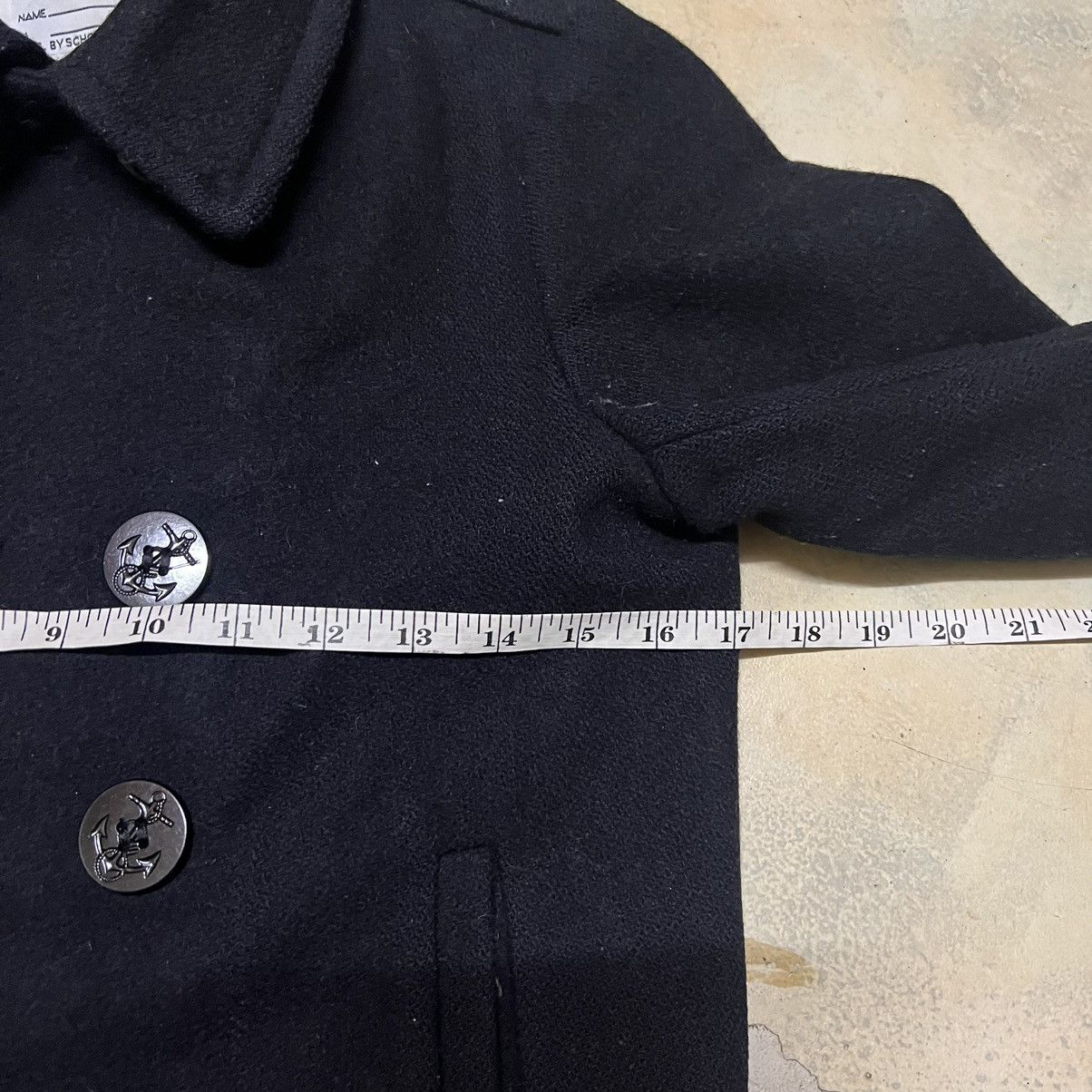 Schott Vintage U.S. 740N PEA JACKET by Scott Long Coat Heavy Jacket Size US S / EU 44-46 / 1 - 11 Thumbnail