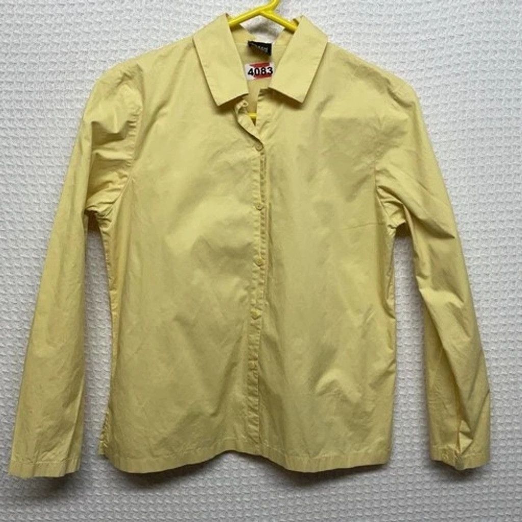 Eileen Fisher Eileen Fisher Yellow Cotton Button Up Blouse Shirt Women M Size M / US 6-8 / IT 42-44 - 1 Thumbnail