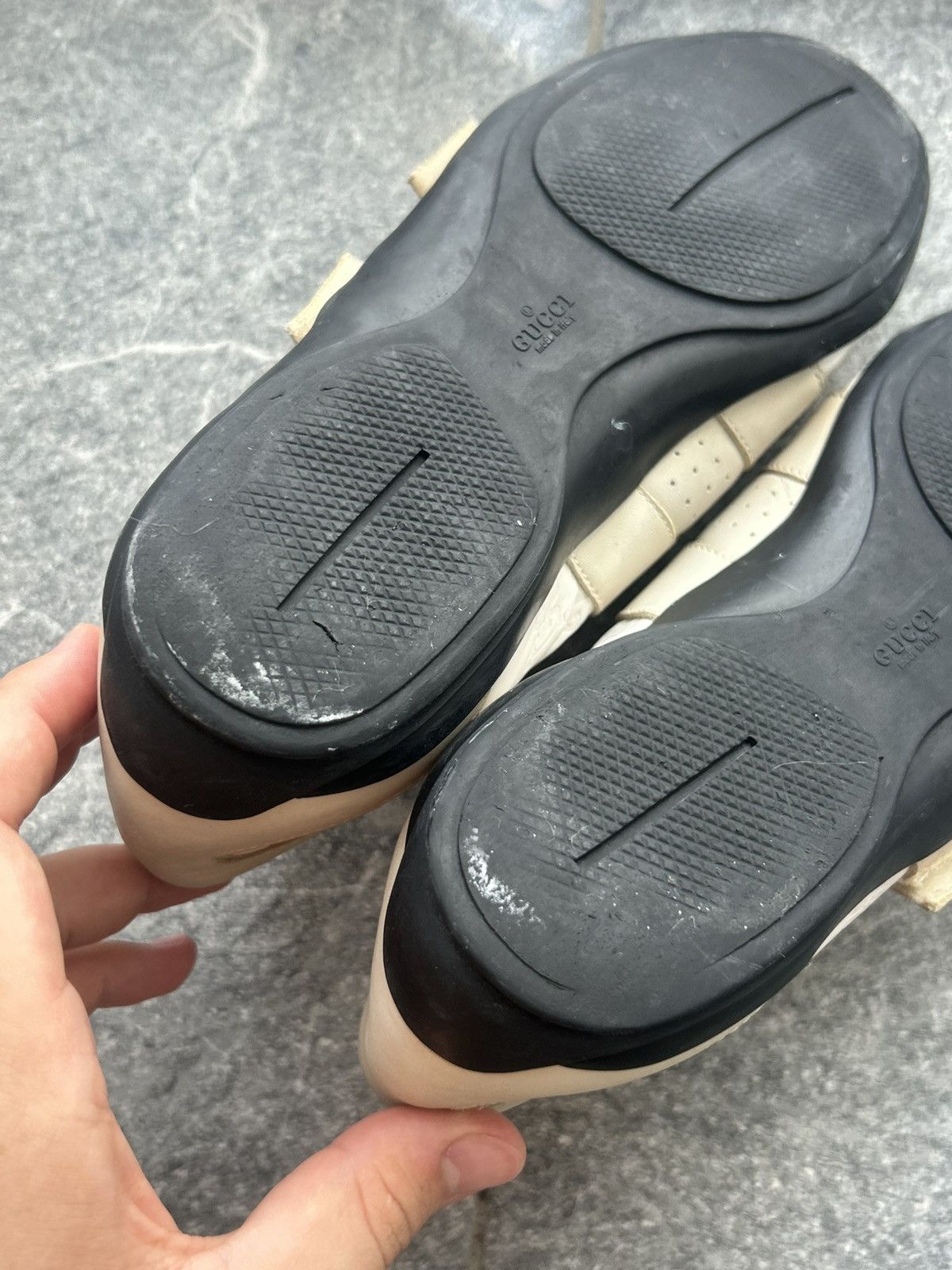 Gucci shoes gucci leather trainers web GG velcro straps sneakers Size US 5.5 / EU 38 - 11 Thumbnail